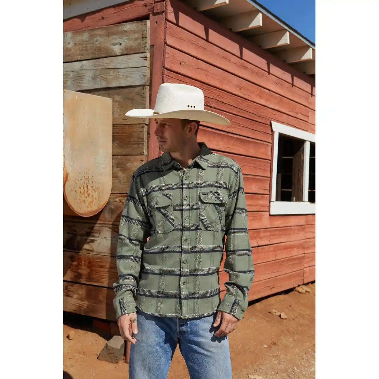 Brixton Bowery Stretch Water Resistant Flannel — available at Norwood