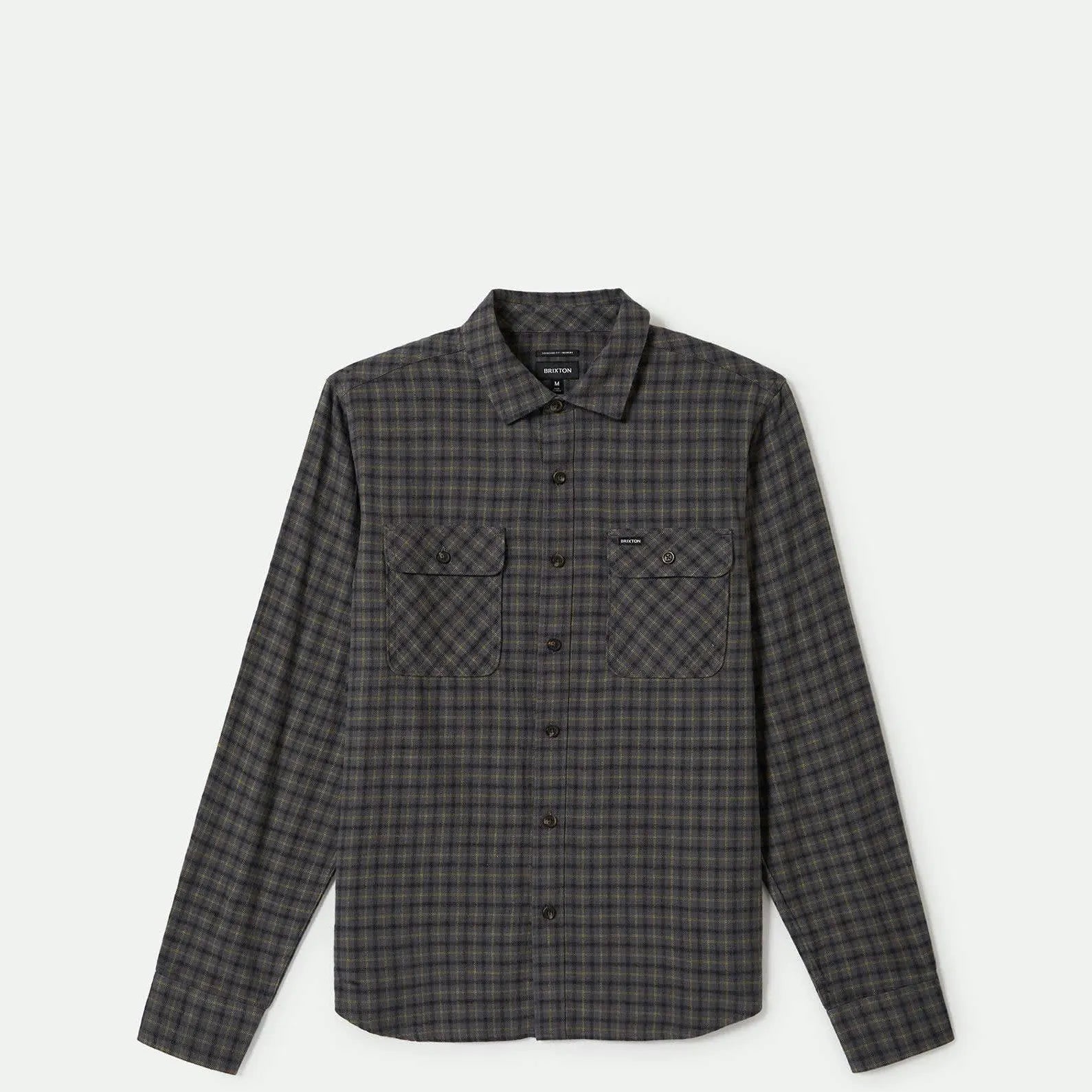 Brixton Bowery Lightweight Ultra Flannel Shirt, charcoal/ray flower/black