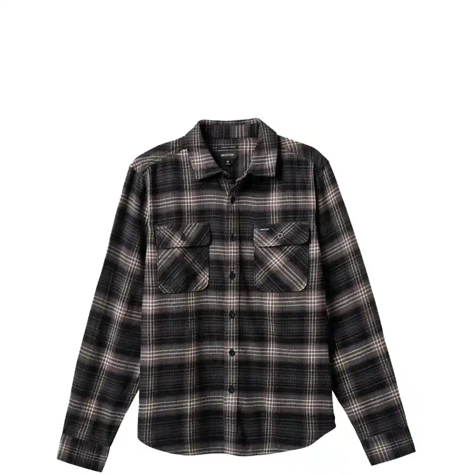 Brixton Bowery Lightweight Ultra Flannel, charcoal/black