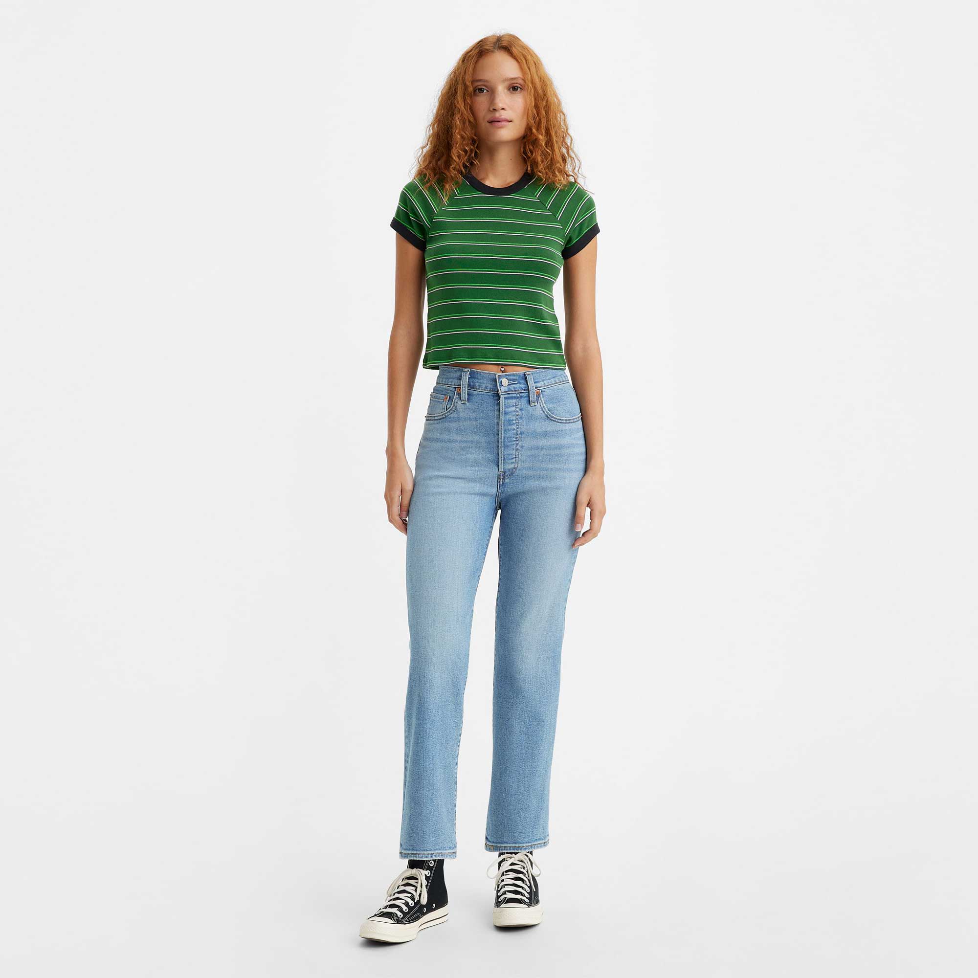 Levi's Womens Ribcage Straight Ankle Denim, center lane