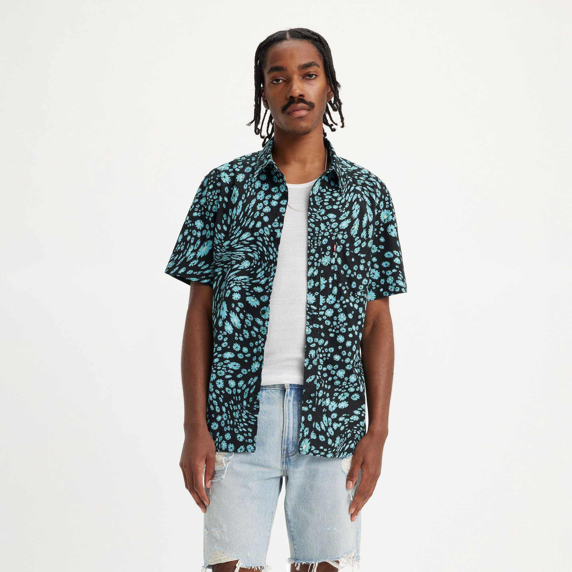 Levi's Classic 1 Pocket Standard Shirt, liquid flowers meteorite