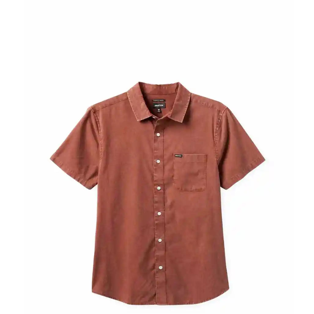 Brixton Charter Sol Wash Short Sleeve Woven, sepia sol wash