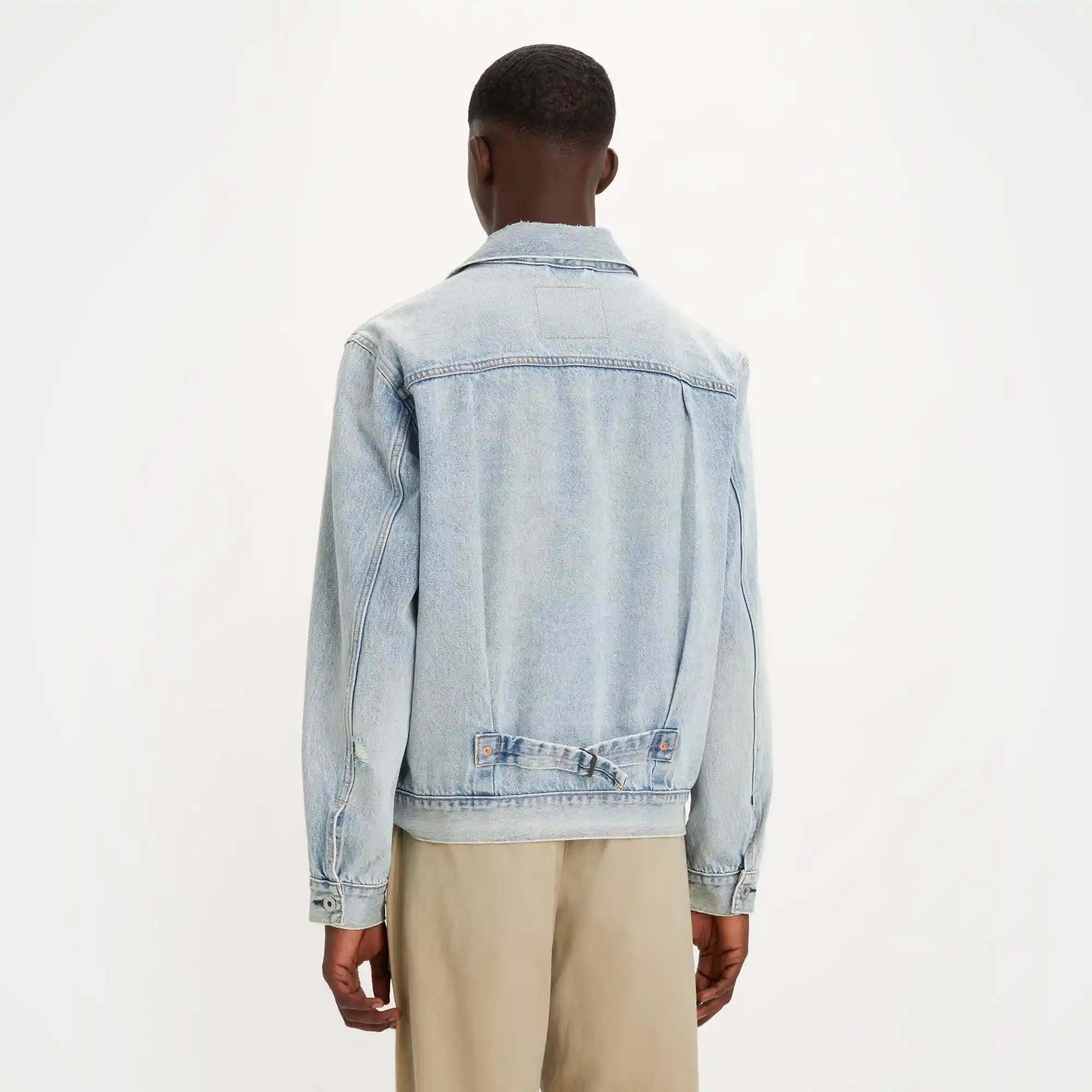 Levi's Type I Trucker, sophomore light wash — available at Norwood