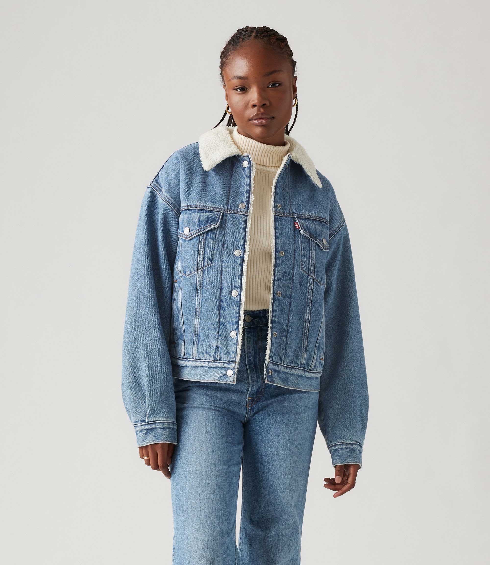 Levi's Womens 90'S Sherpa Trucker Jacket, inner adventurer