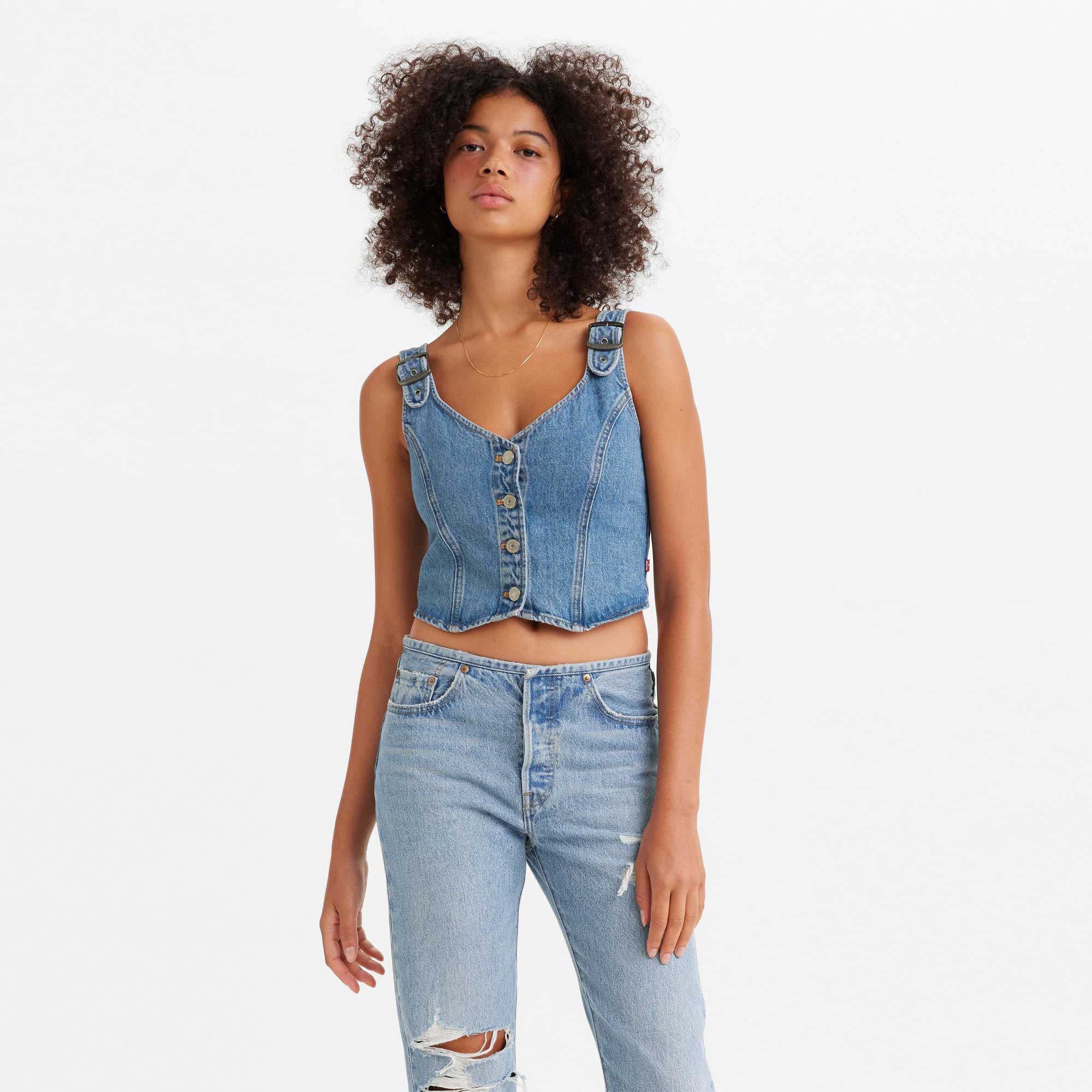 Levi's Womens Charlie Denim Crop Top, I'm never wrong