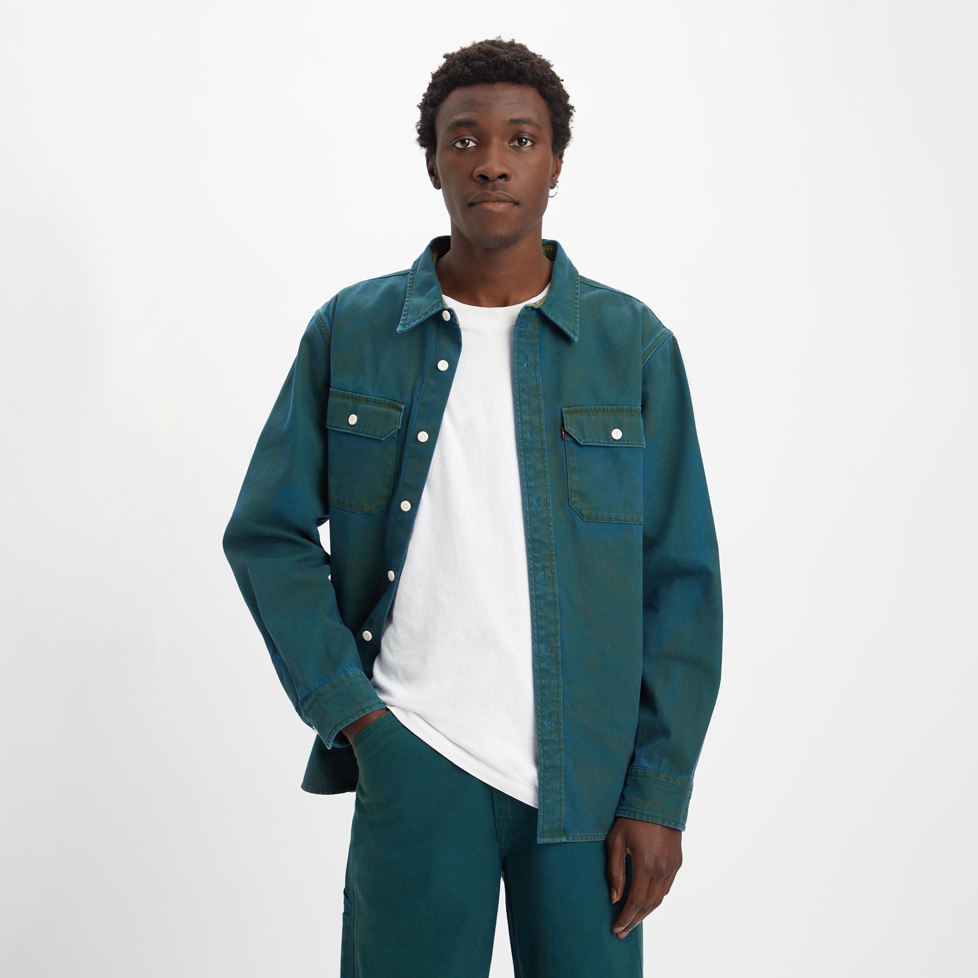Levi's Classic Worker Workwear shirt, t3 mt green sheen two tone