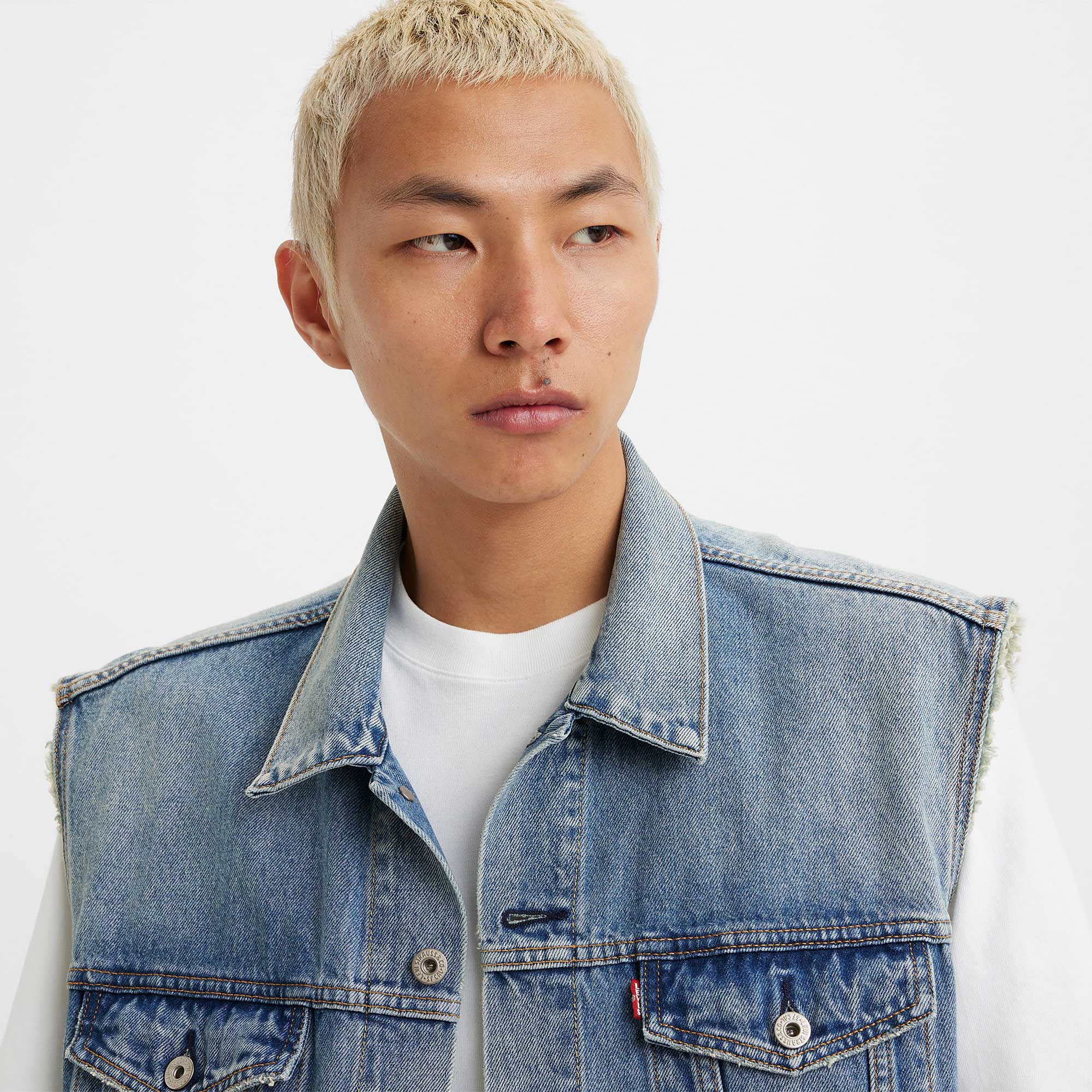 Levi's Relaxed Trucker Vest, kentucky blue vest — available at Norwood