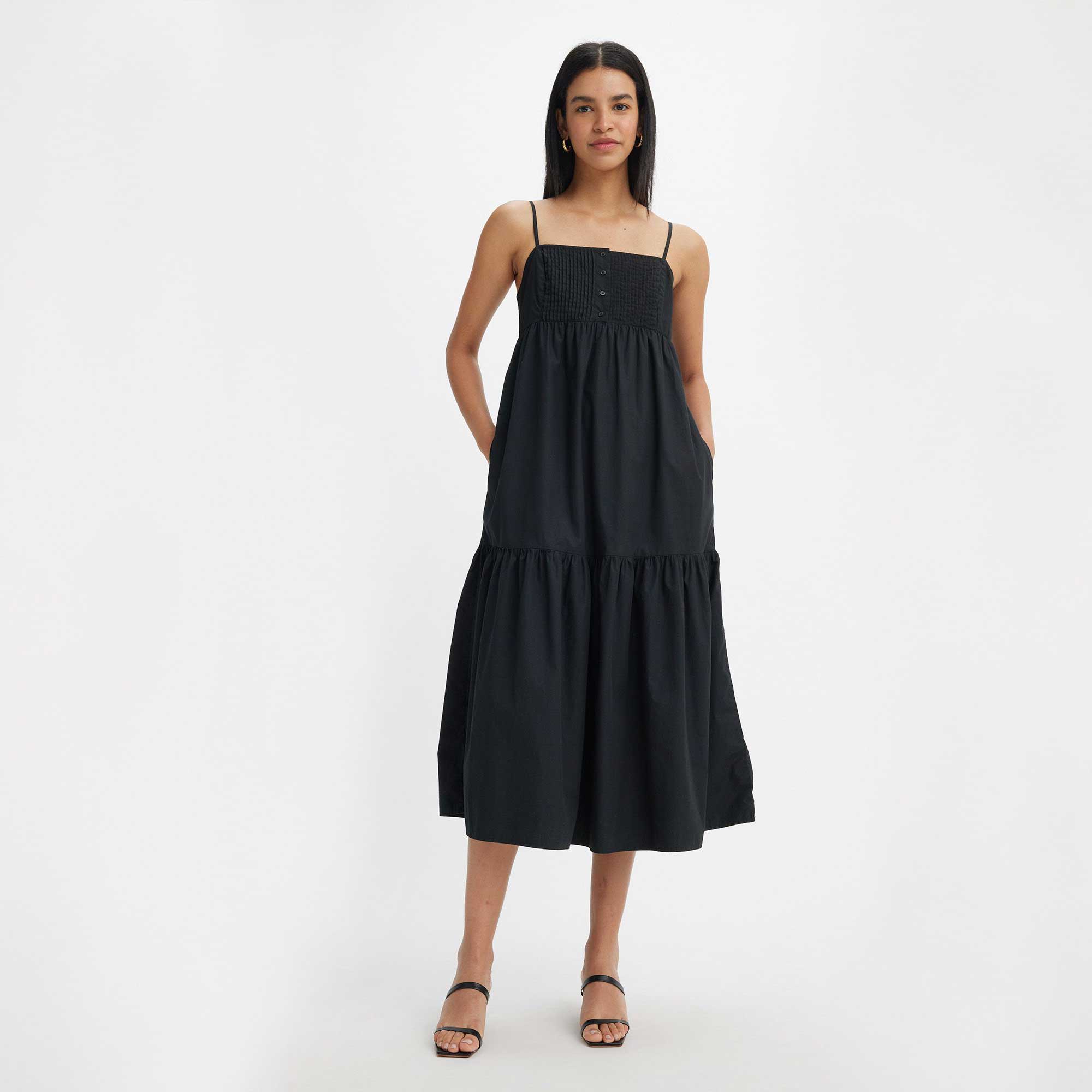 Levi's Womens Issa Tiered Dress, caviar