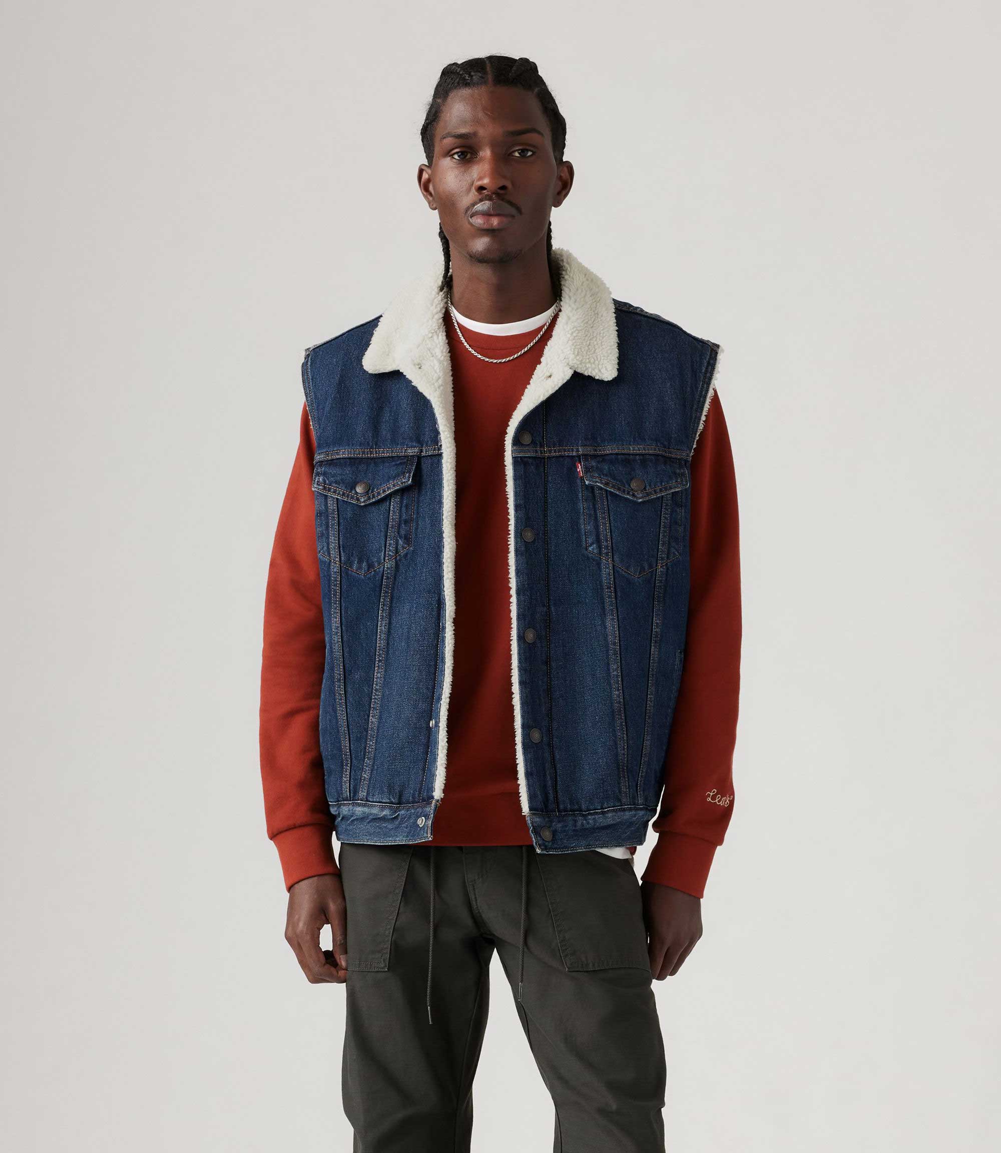 Levi's Sleeveless Type 3 Sherpa Vest, oahe tides sherpa