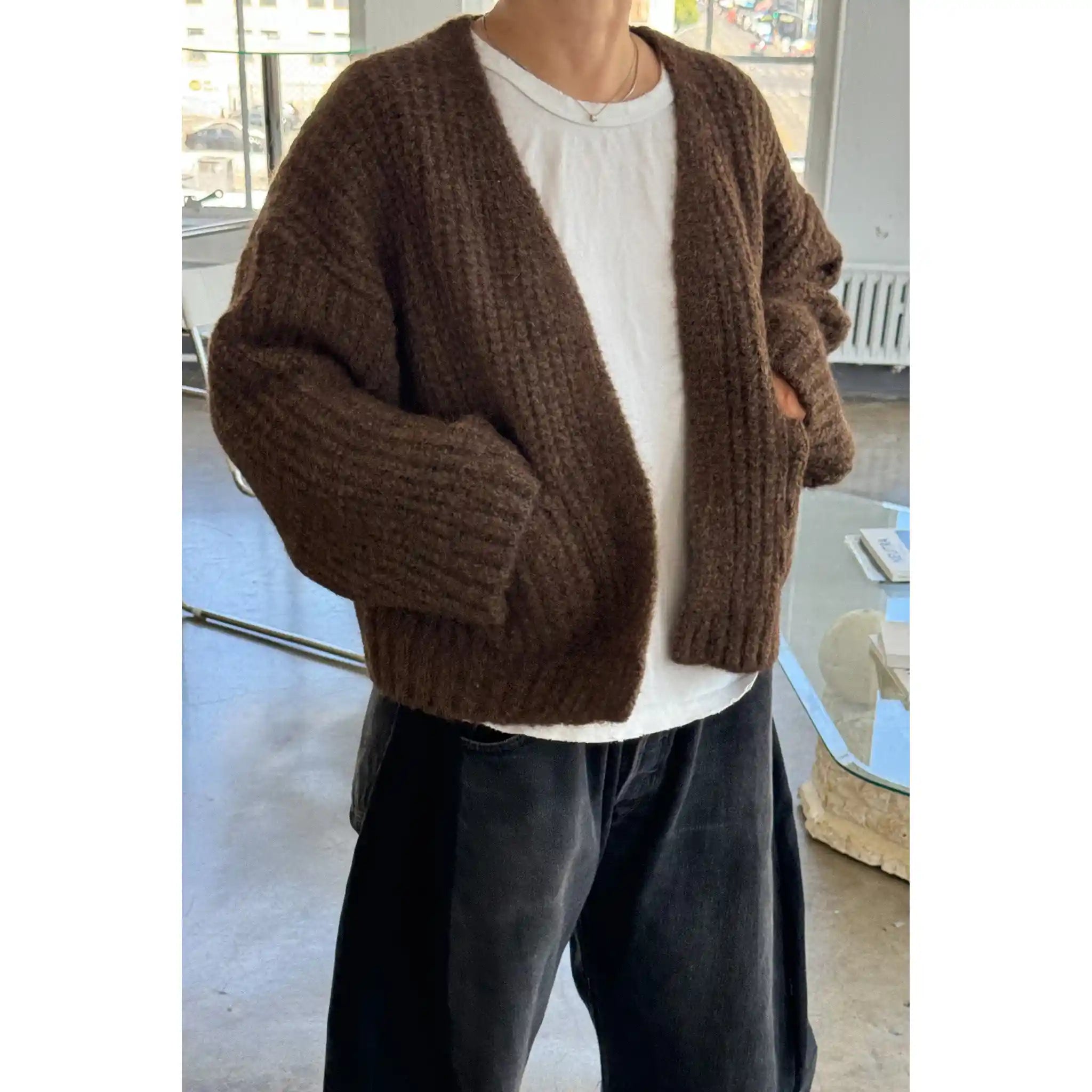 Le Bon Shoppe Alpaca Sweater Jacket, wood