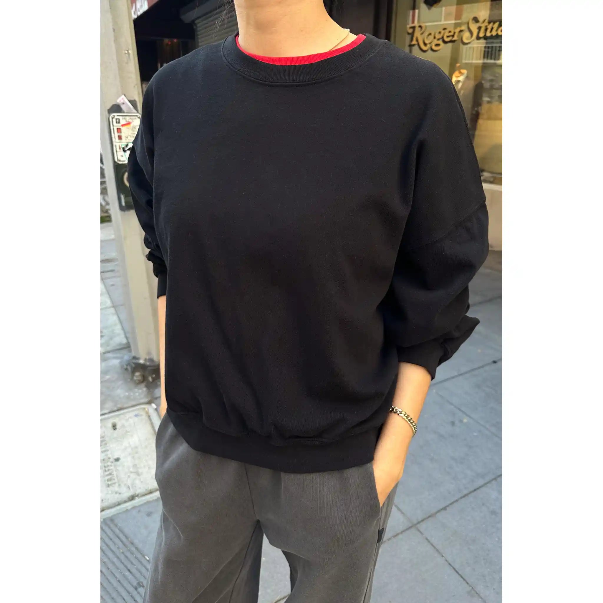 Le Bon Shoppe Cali Jersey Sweatshirt, true black