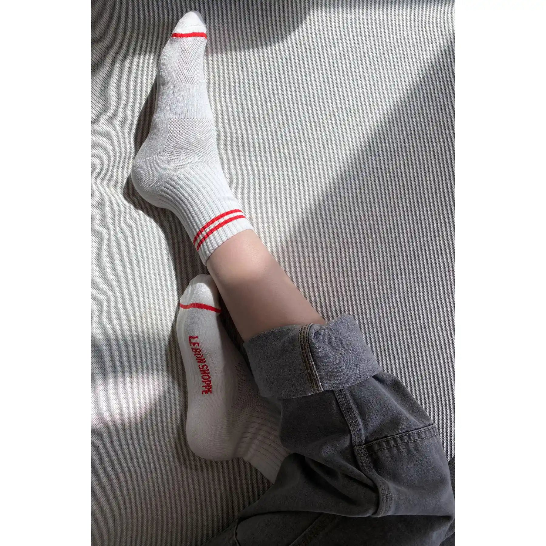 Le Bon Shoppe Boyfriend Socks, clean white