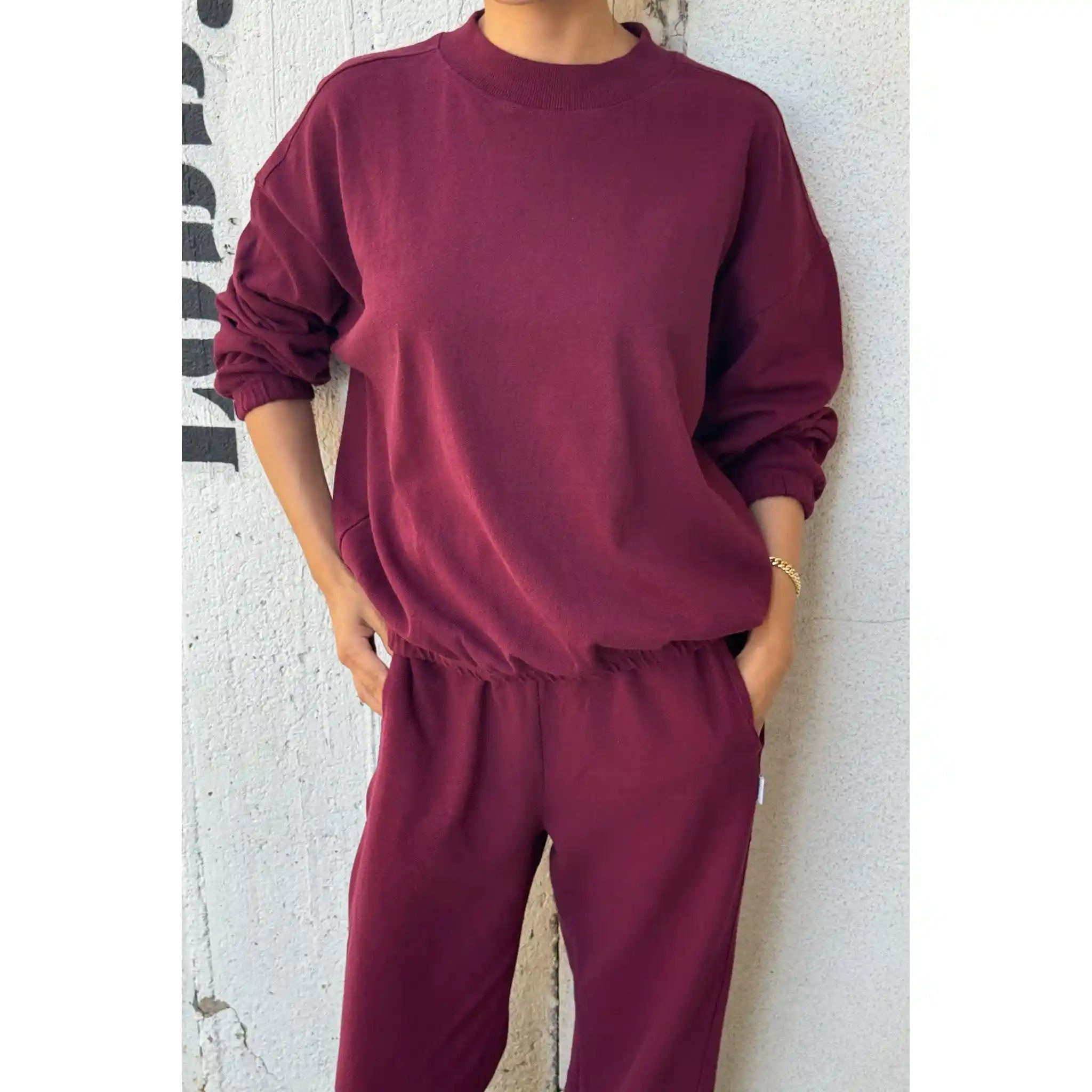 Le Bon Shoppe Womens Daisy Long Sleeve Top, carbernet