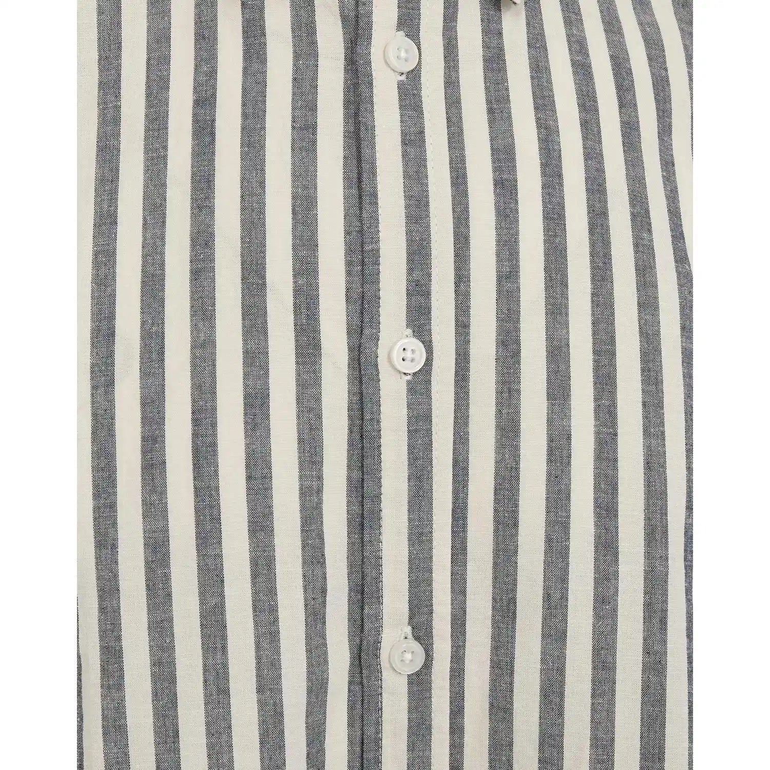 Minimum Eric Short Sleeved Shirt, navy blazer — available at Norwood