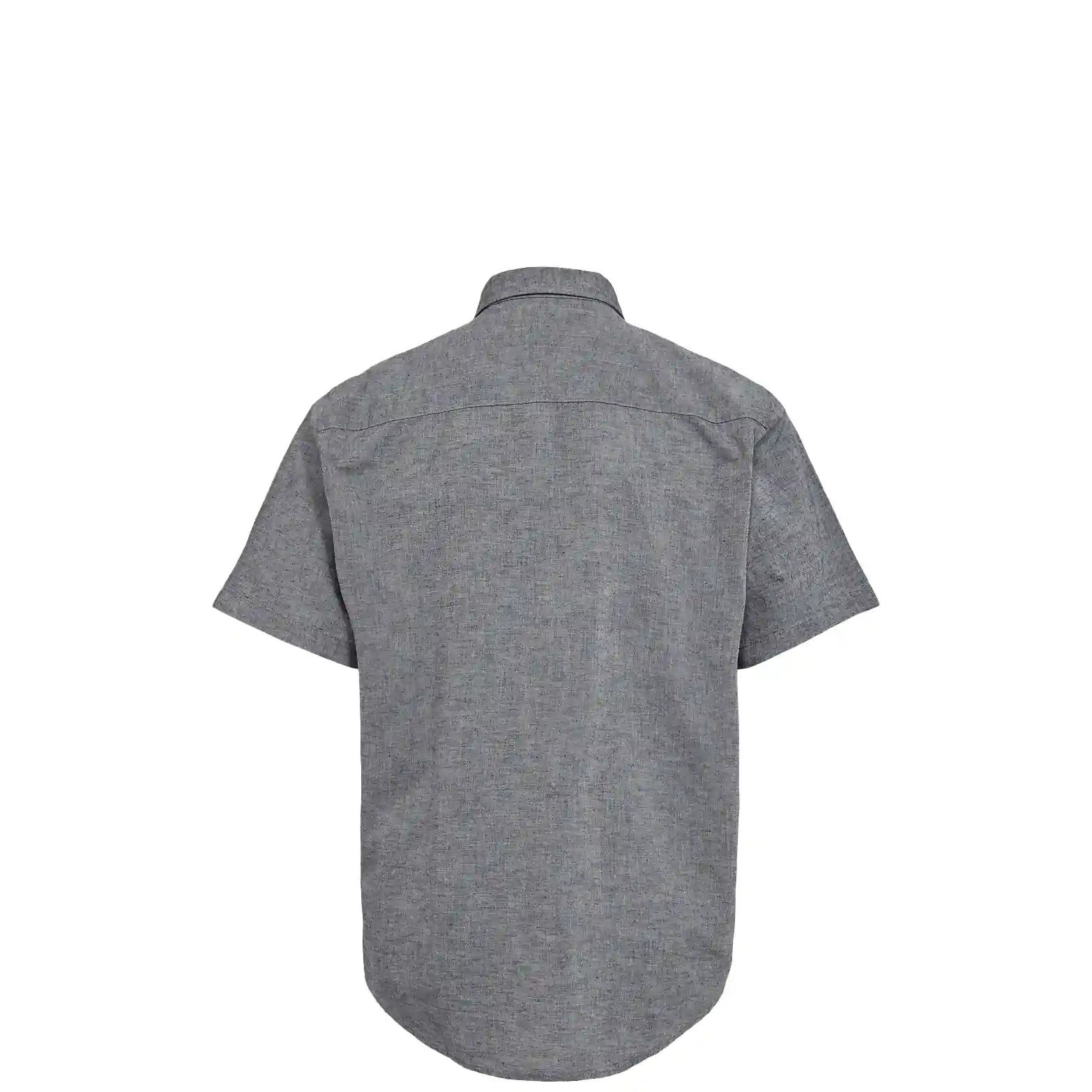 Minimum Eric Short Sleeved Shirt, navy blazer melange — available at Norwood