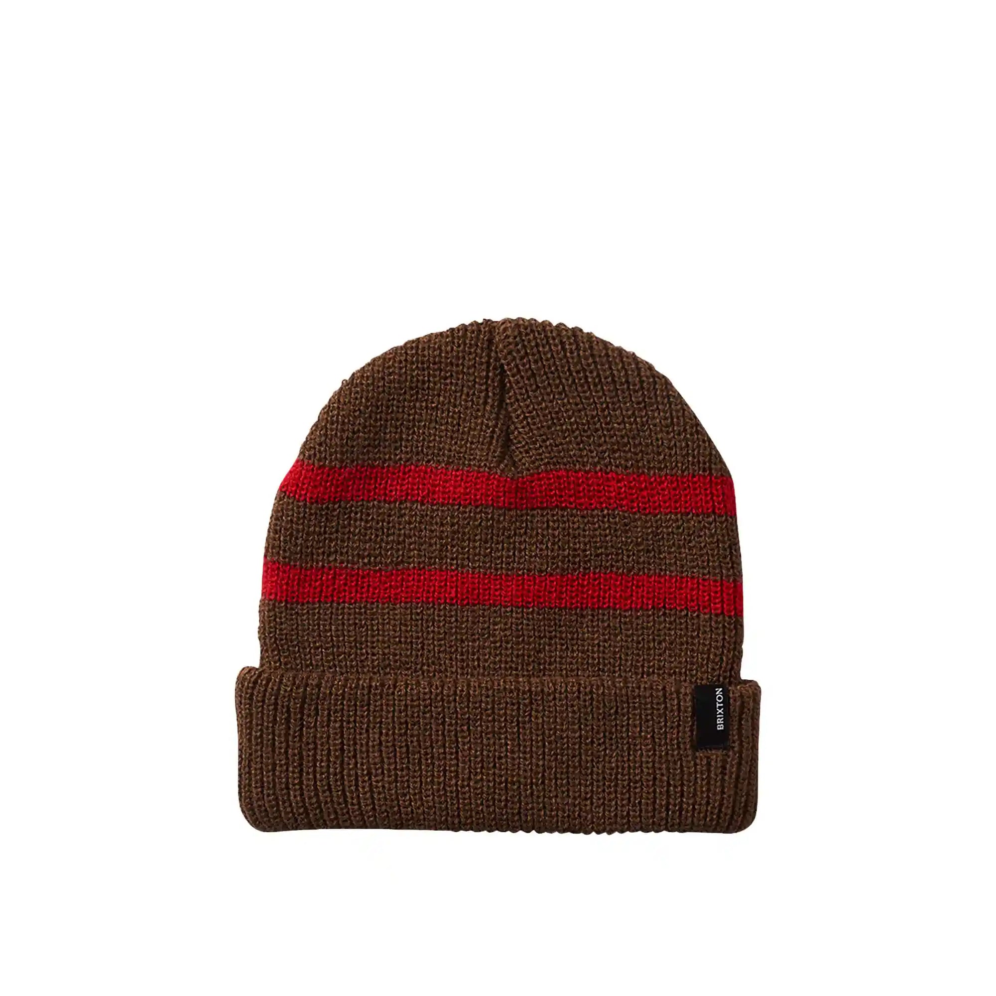 Brixton Heist Beanie, desert palm/mars red
