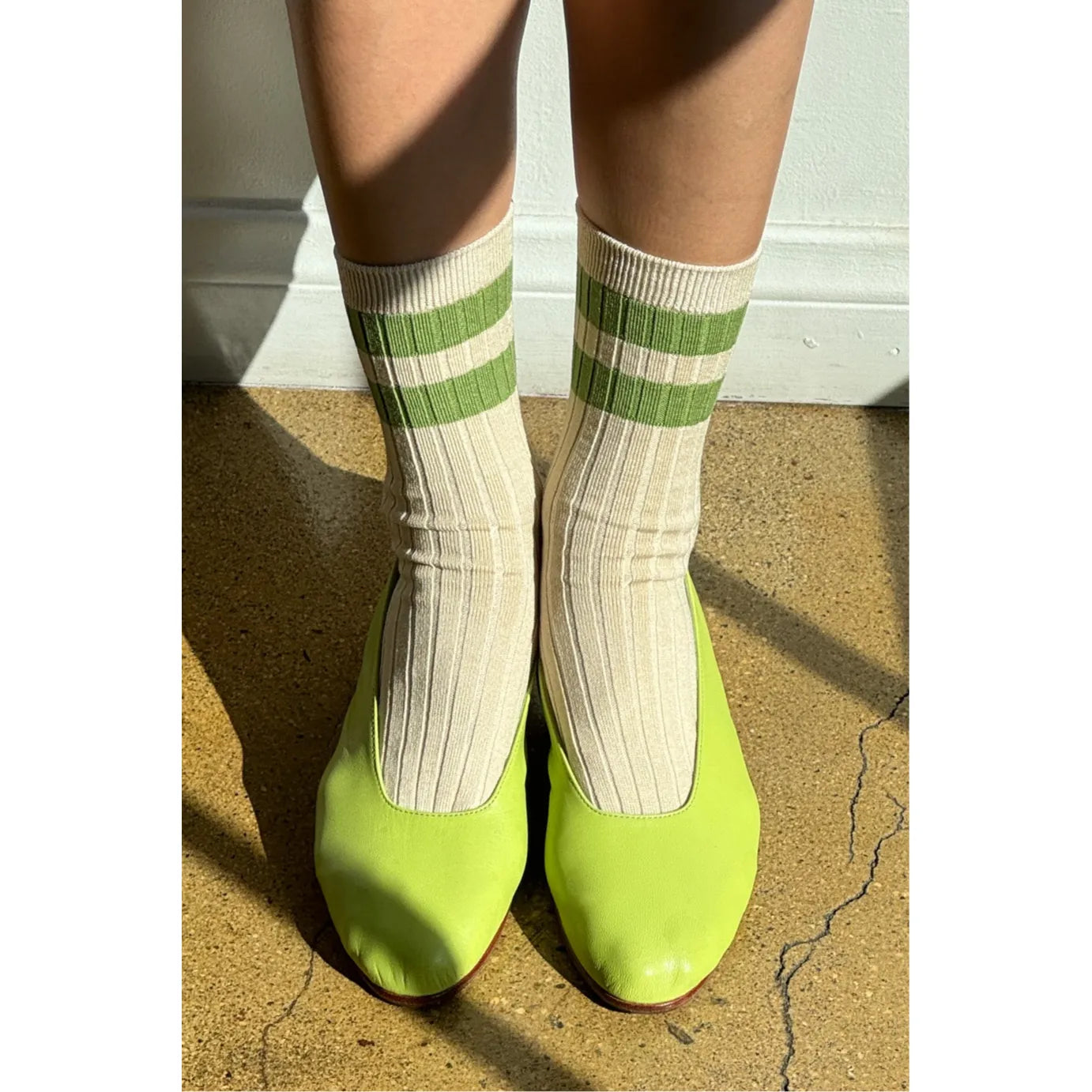 Le Bon Shoppe Her Socks - Varsity, pear