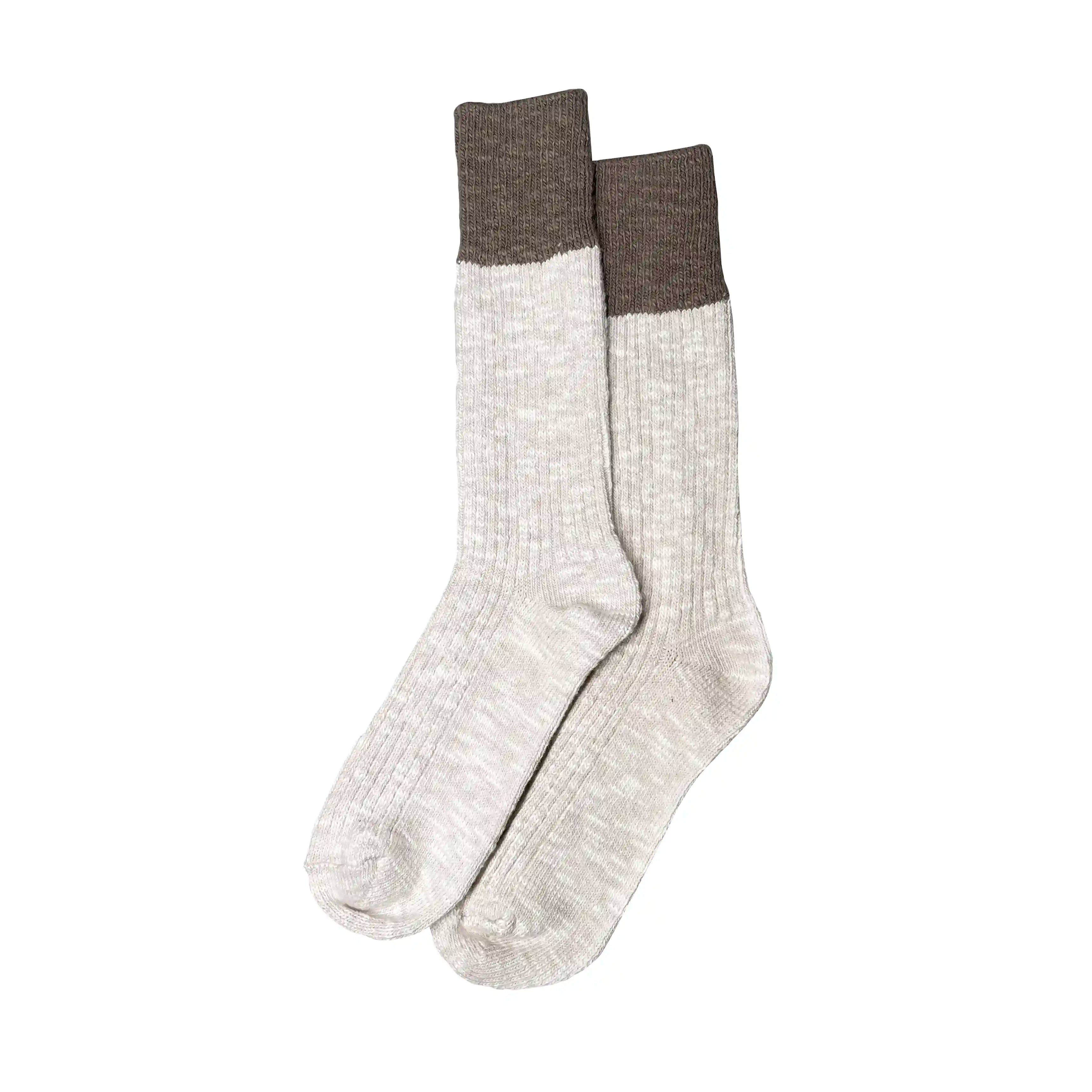 Le Bon Shoppe Colour Block Cottage Socks, oatmeal/flax