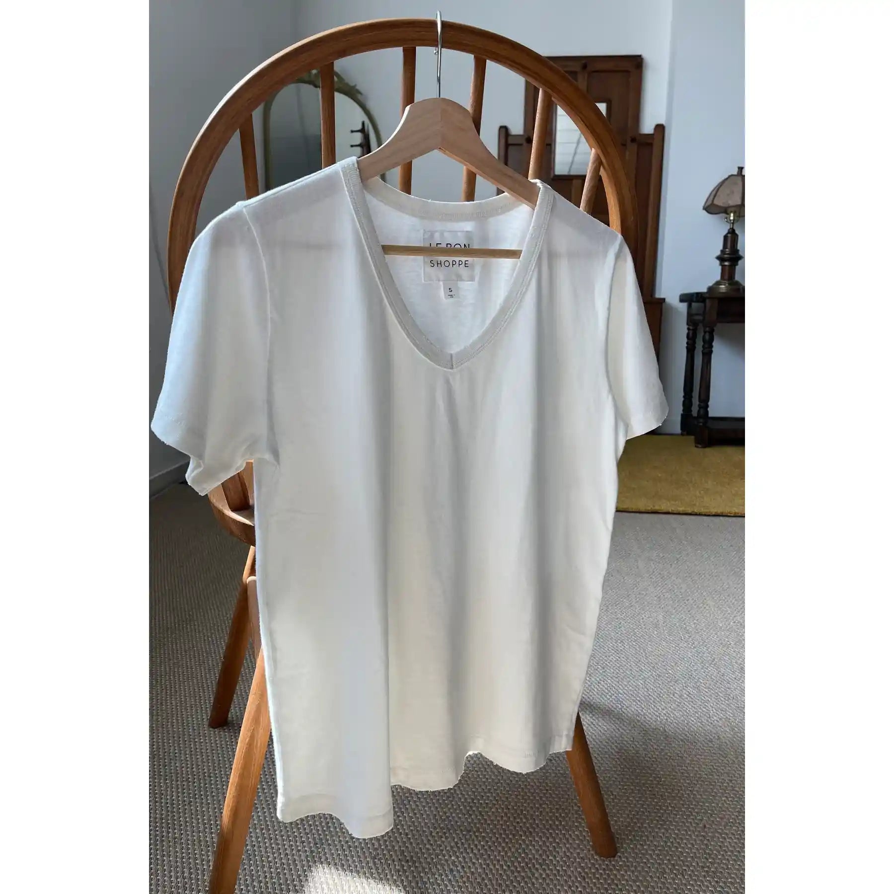 Le Bon Shoppe Womens La Vie Tee, vintage white — available at Norwood