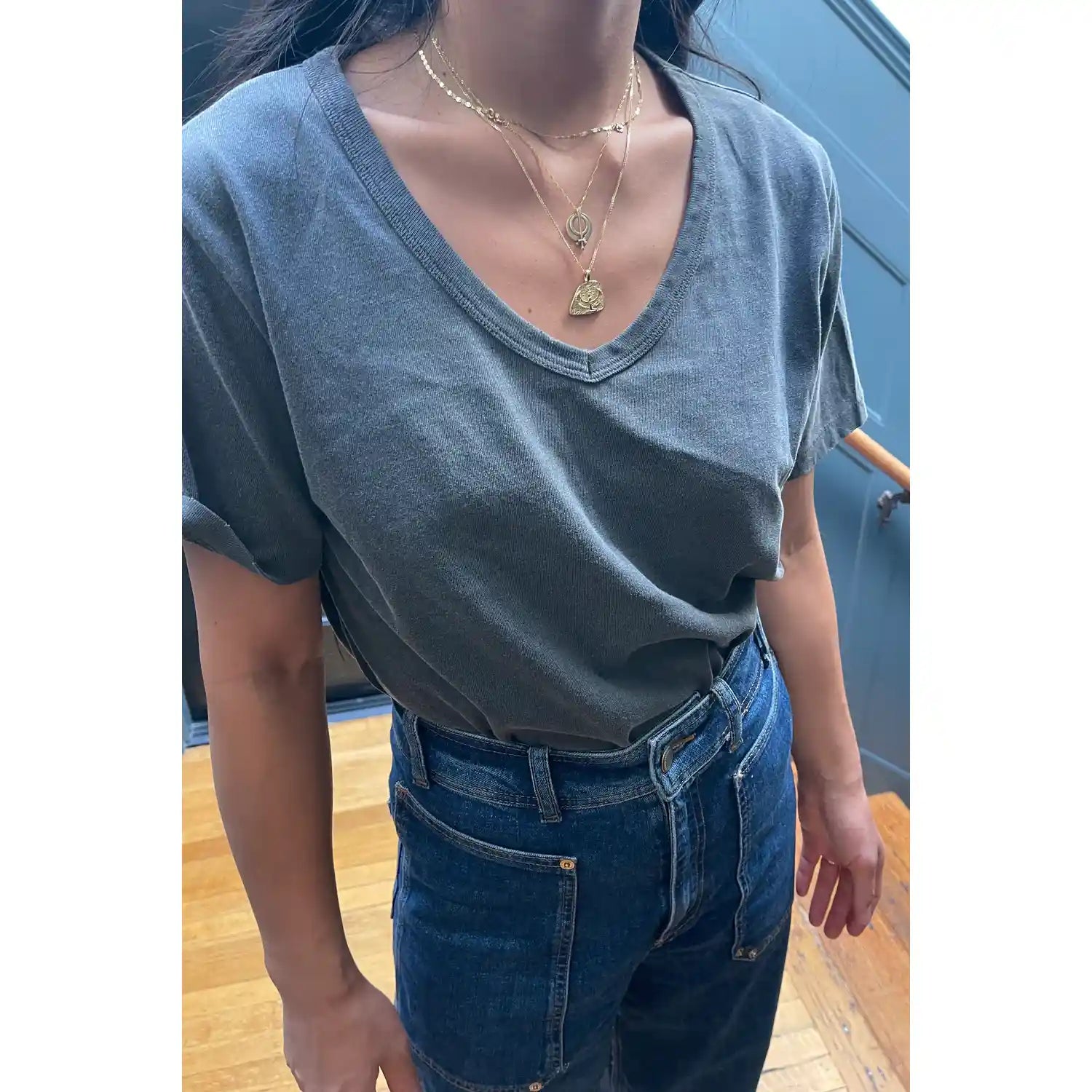 Le Bon Shoppe Womens La Vie Tee, vintage black — available at Norwood