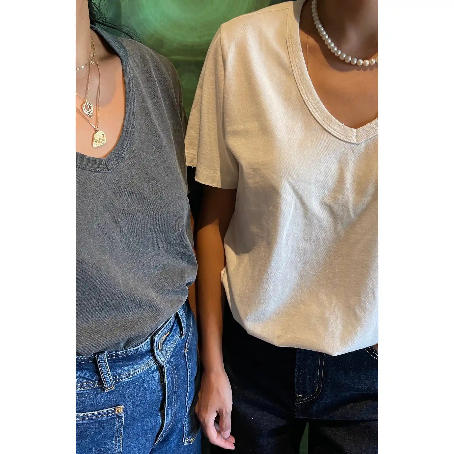 Le Bon Shoppe Womens La Vie Tee, vintage white — available at Norwood