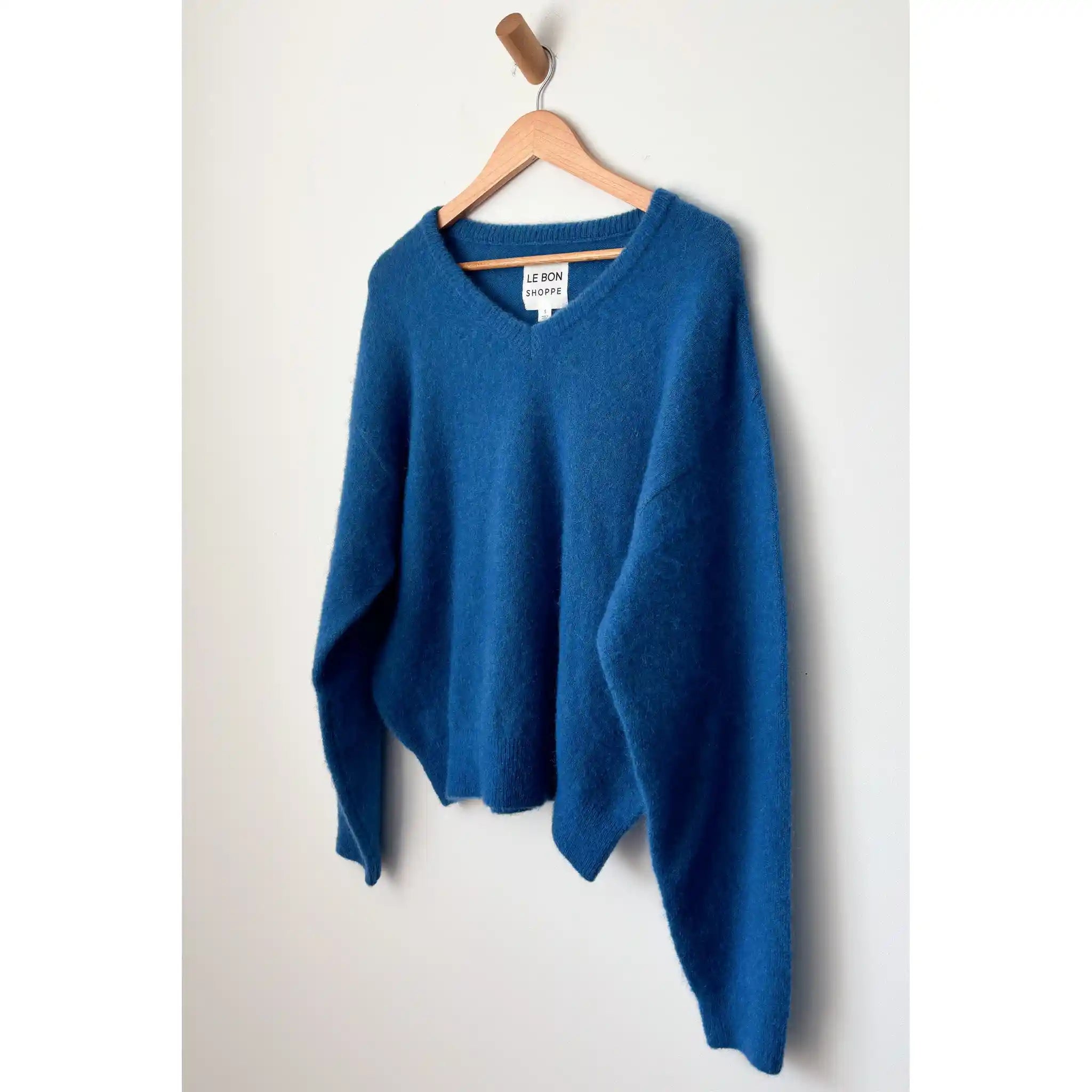 Le Bon Shoppe Womens James Mohair Sweater, blue