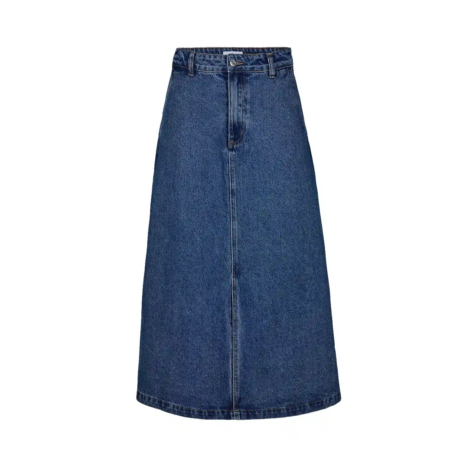 Minimum Womens Jannah Midi Skirt, indigo blue
