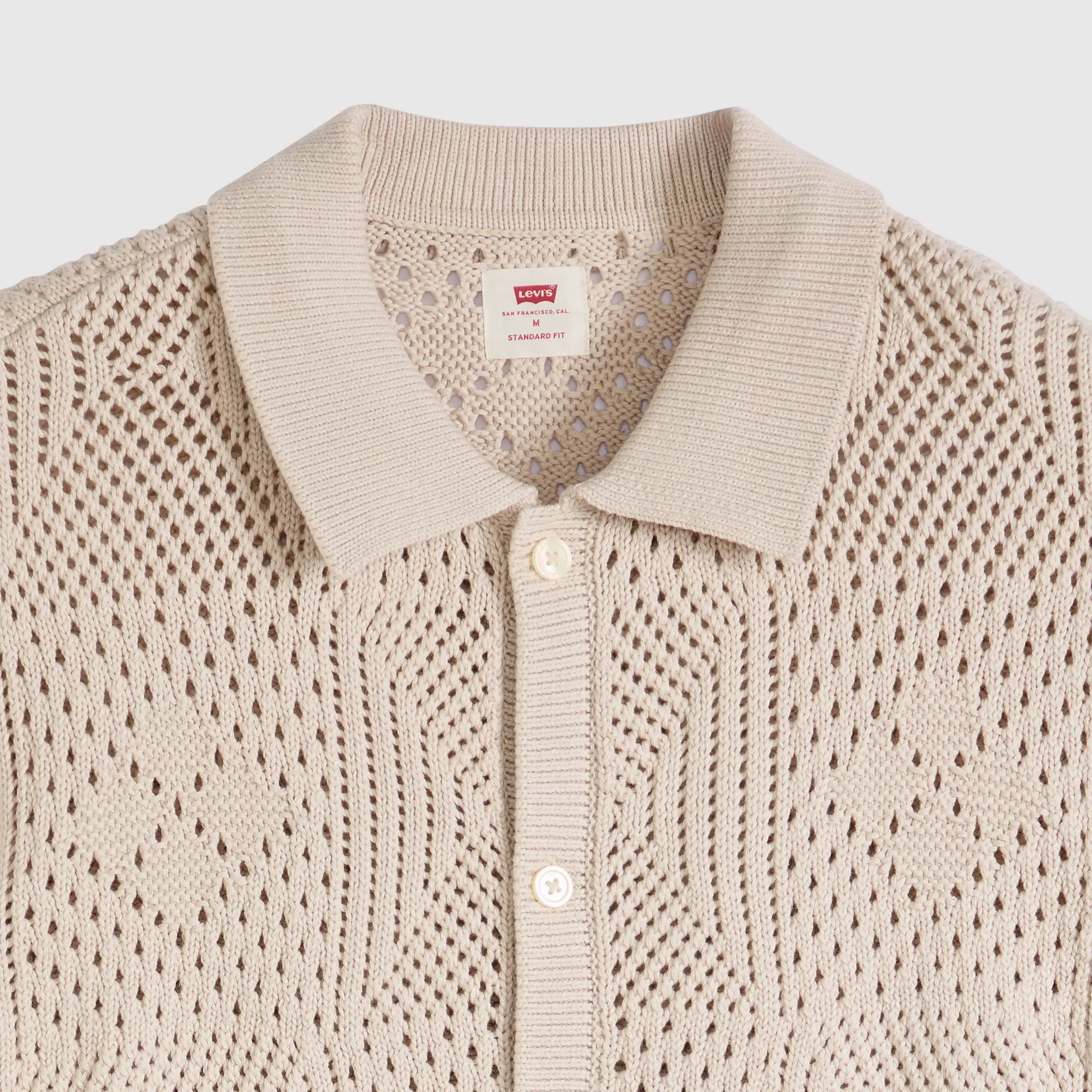 Levi's Sweater Camp Shirt, pumice stone — available at Norwood