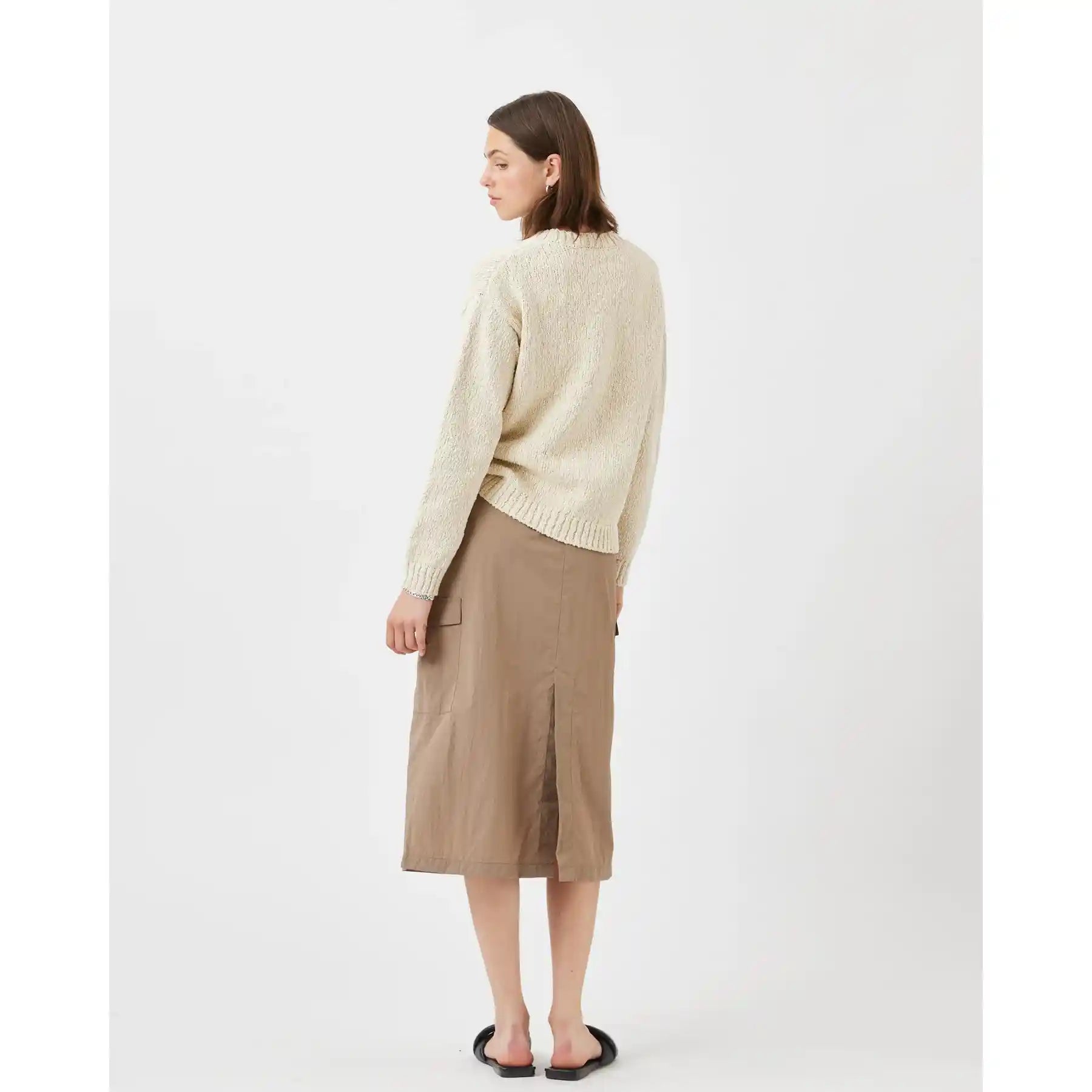 Minimum Womens Mavis Jumper, brown rice — available at Norwood