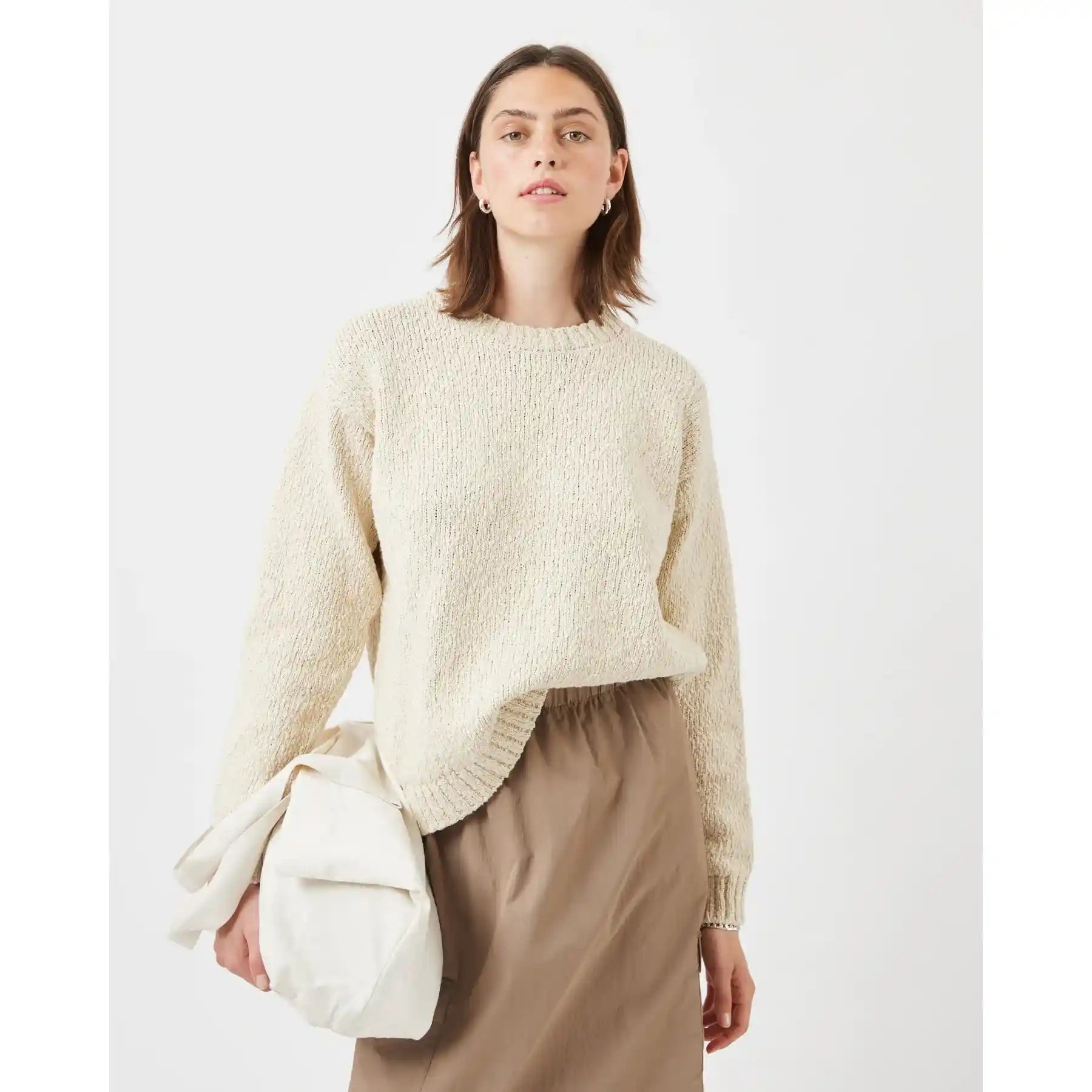Minimum Womens Mavis Jumper, brown rice — available at Norwood