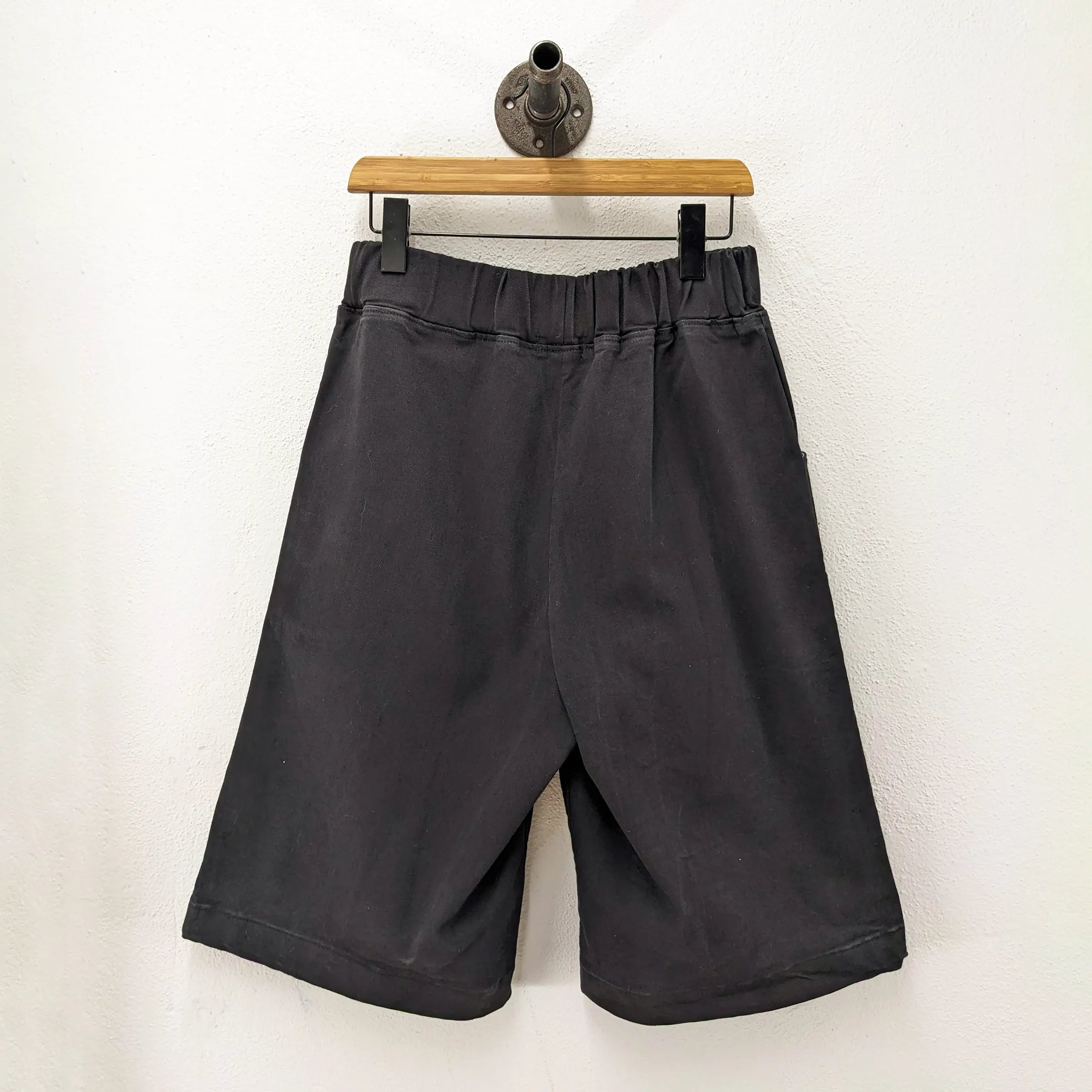 CUB Alia Long Shorts, black denim — available at Norwood