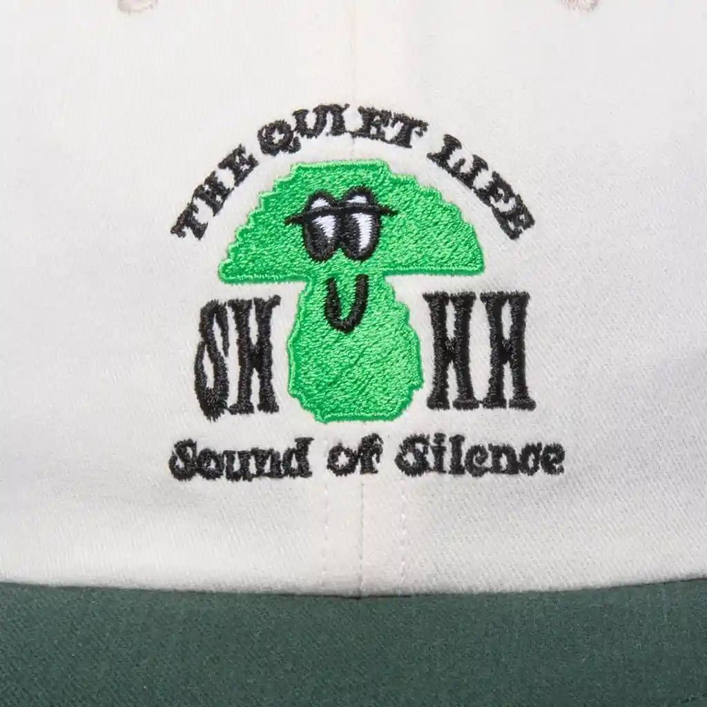 The Quiet Life Sound Of Silence Polo Hat, vanilla/green — available at Norwood