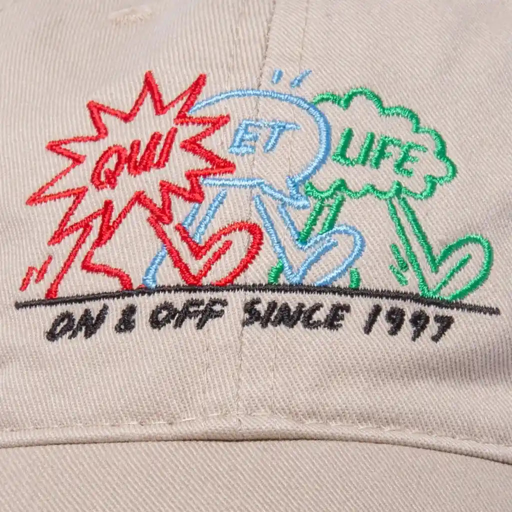 The Quiet Life Walking Bubble Dad Hat, tan — available at Norwood