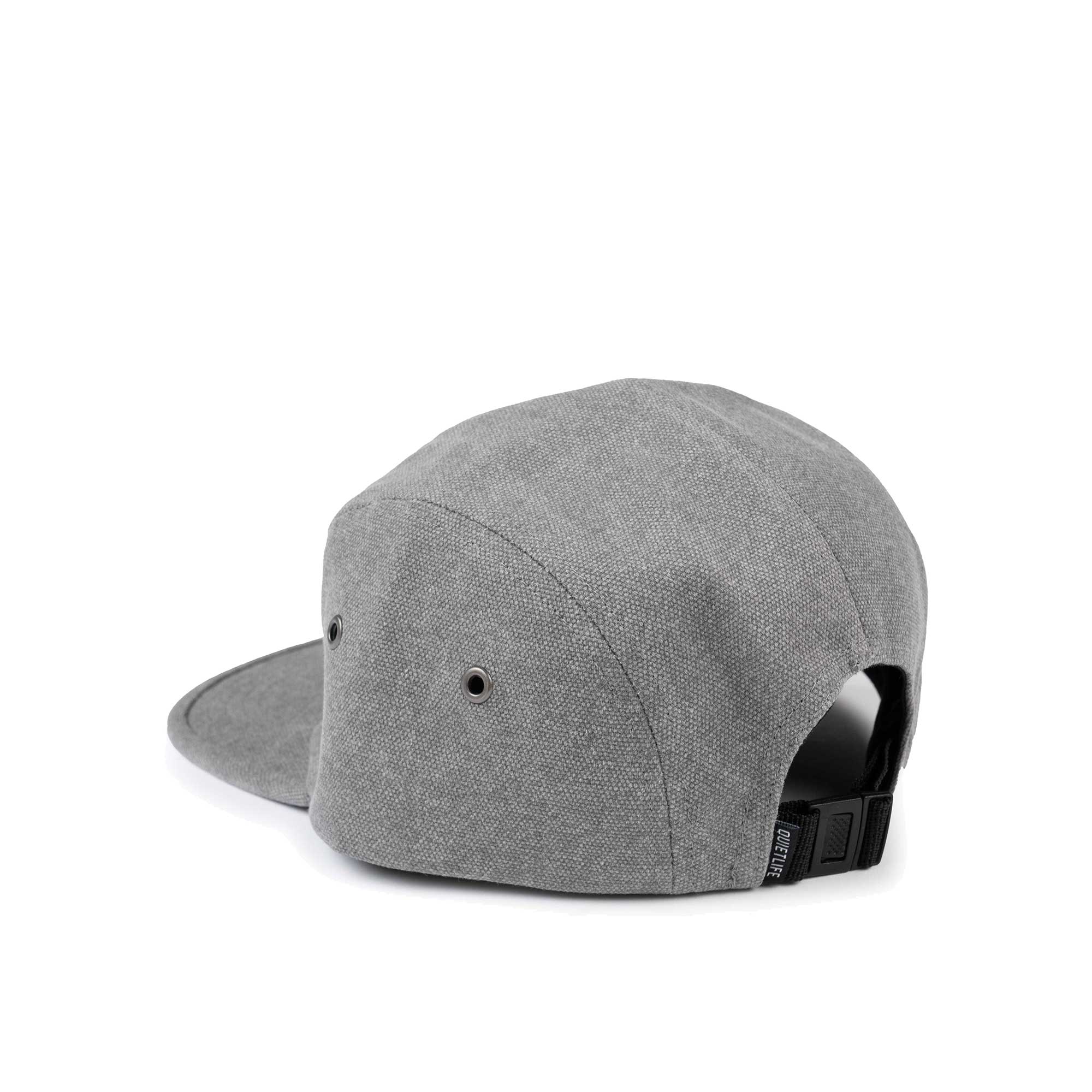 The Quiet Life Overdyed 5 Panel Camper Hat, Charcoal — available at Norwood