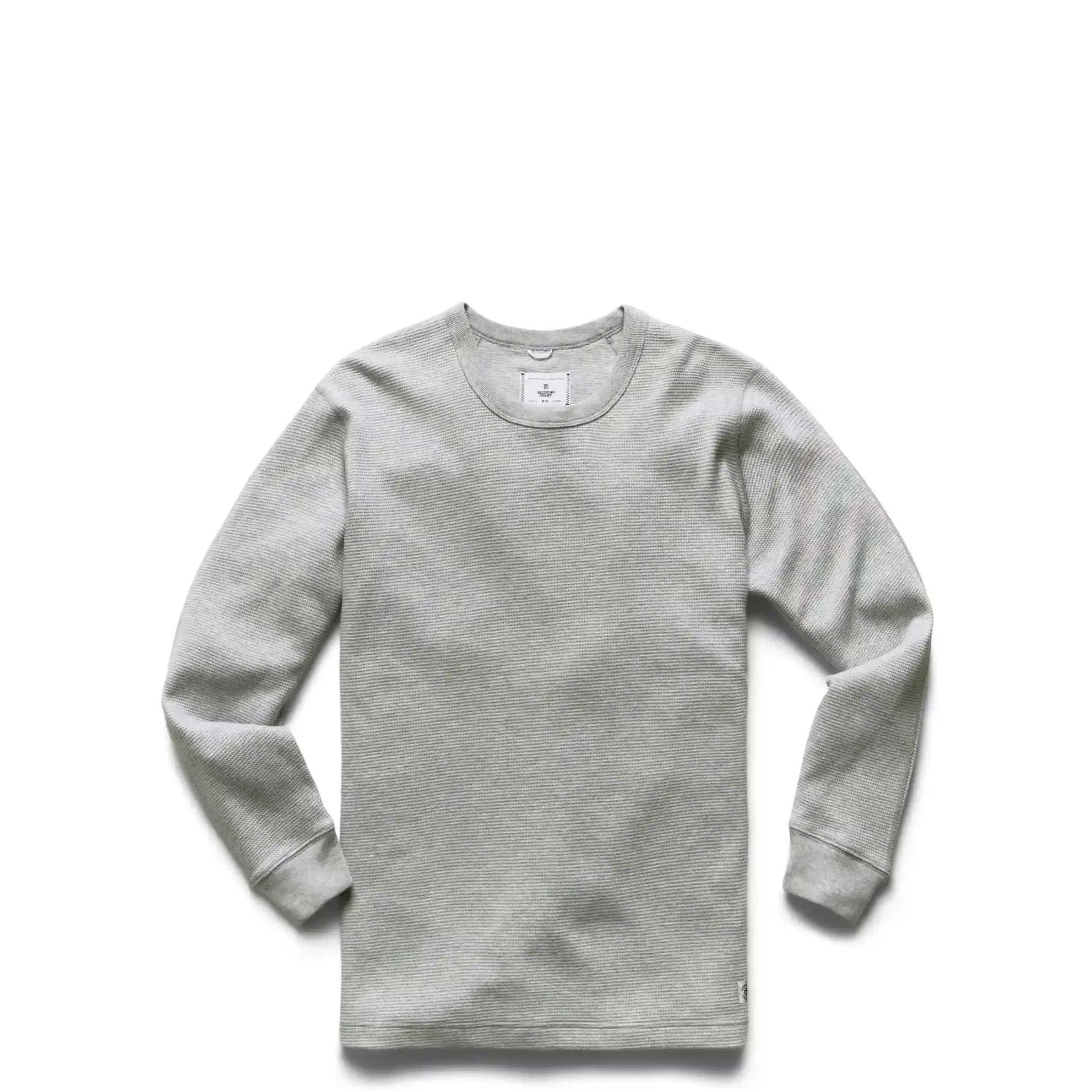 Reigning Champ Flatback Waffle Long Sleeve, heather grey