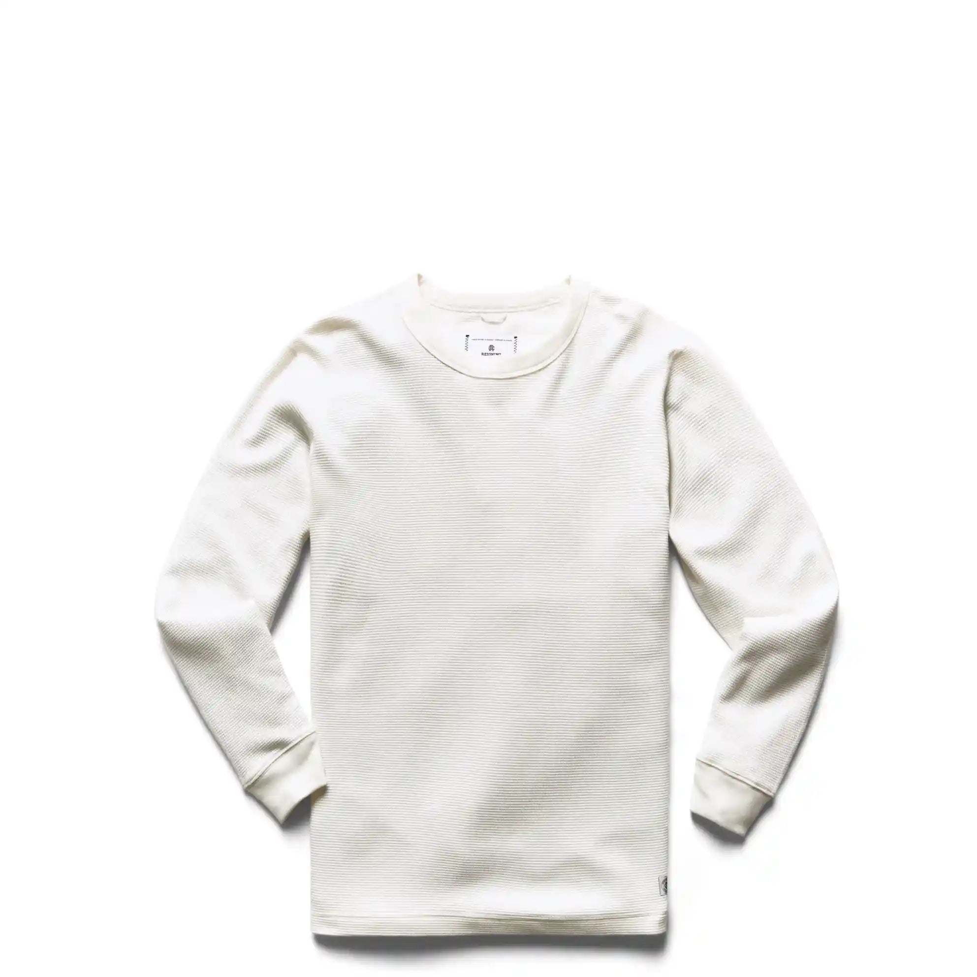 Reigning Champ Flatback Waffle Long Sleeve, ivory