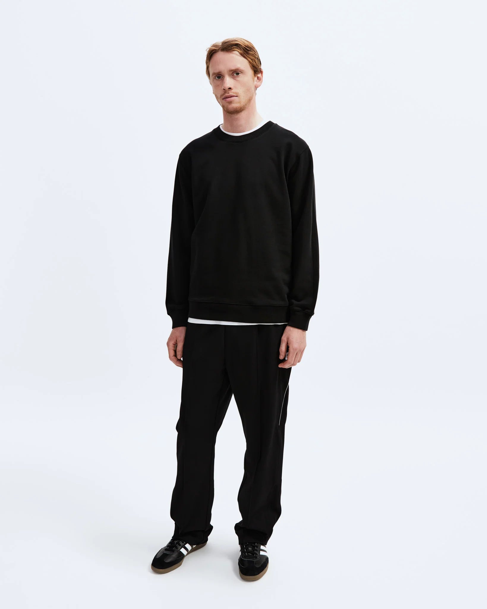 Reigning Champ Midweight Terry Classic Crewneck, black — available at Norwood