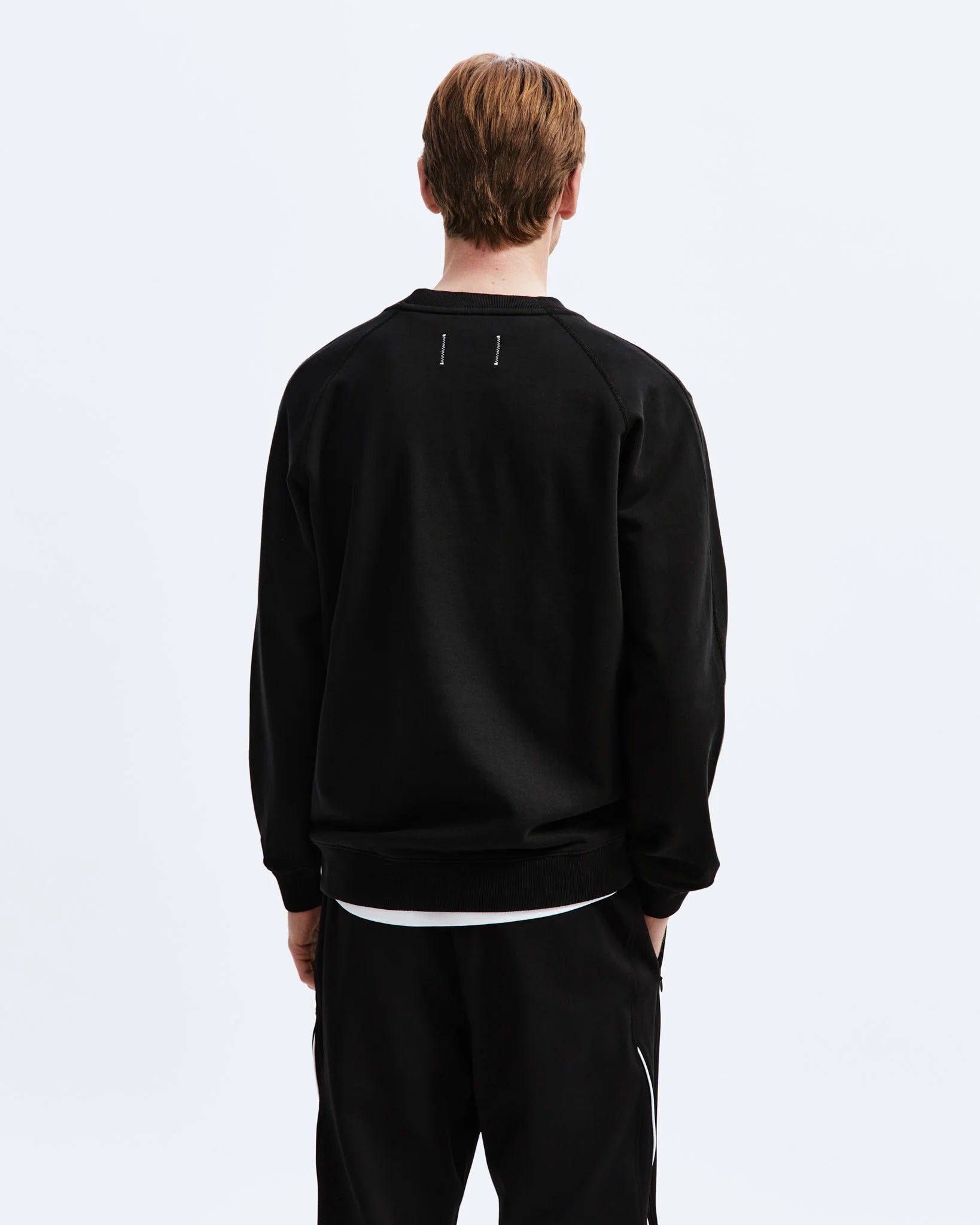 Reigning Champ Midweight Terry Classic Crewneck, black — available at Norwood