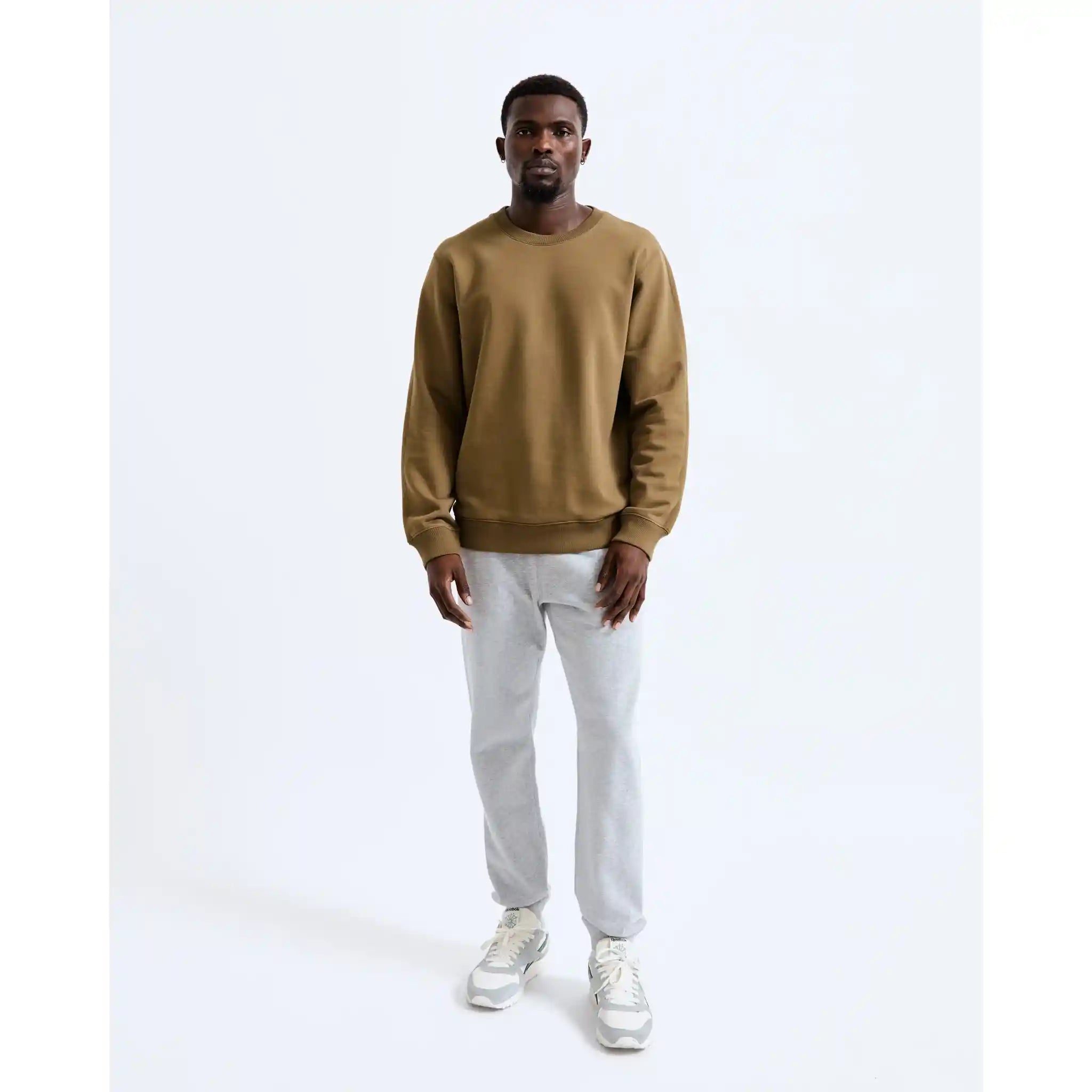 Reigning Champ Midweight Terry Classic Crewneck, clay — available at Norwood