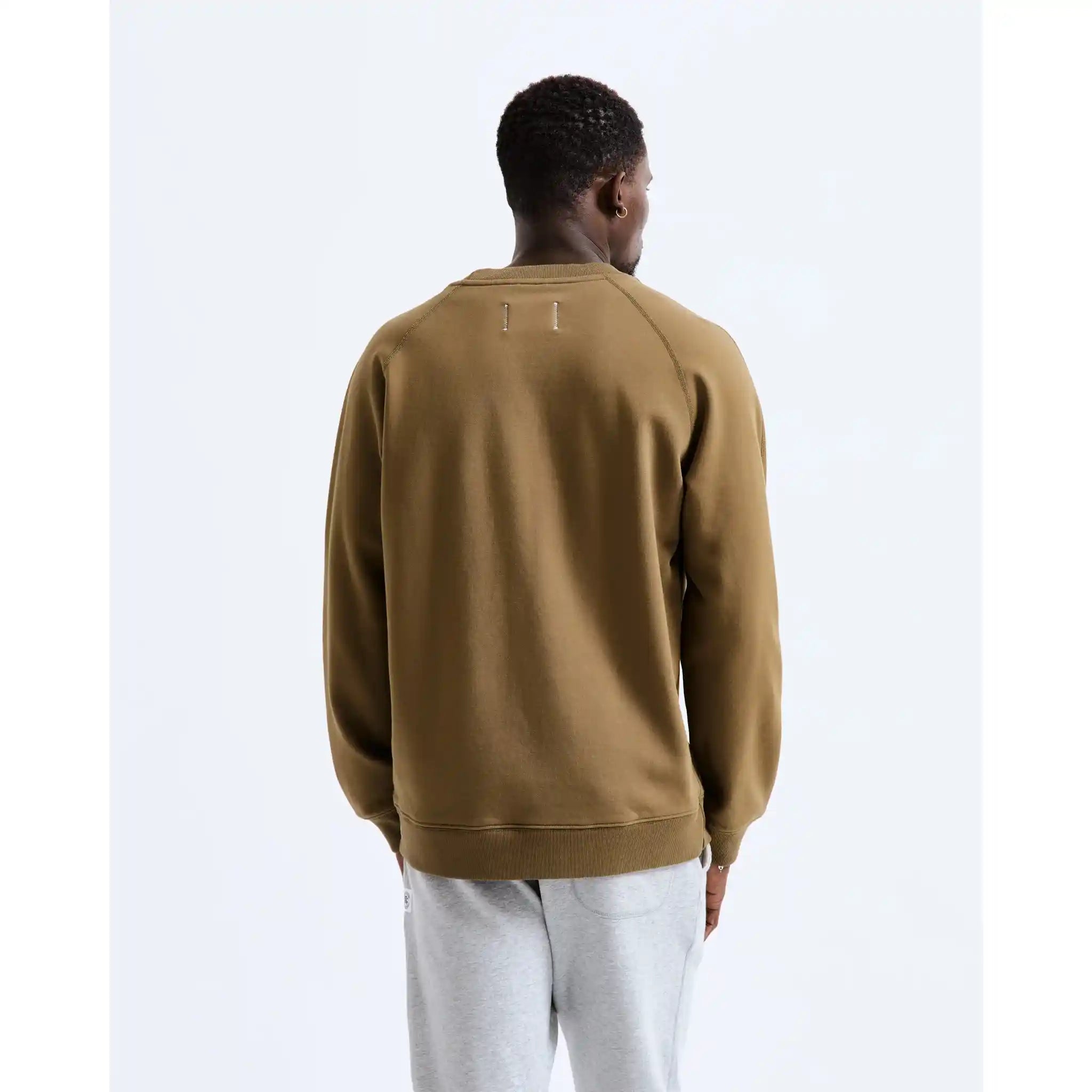 Reigning Champ Midweight Terry Classic Crewneck, clay — available at Norwood