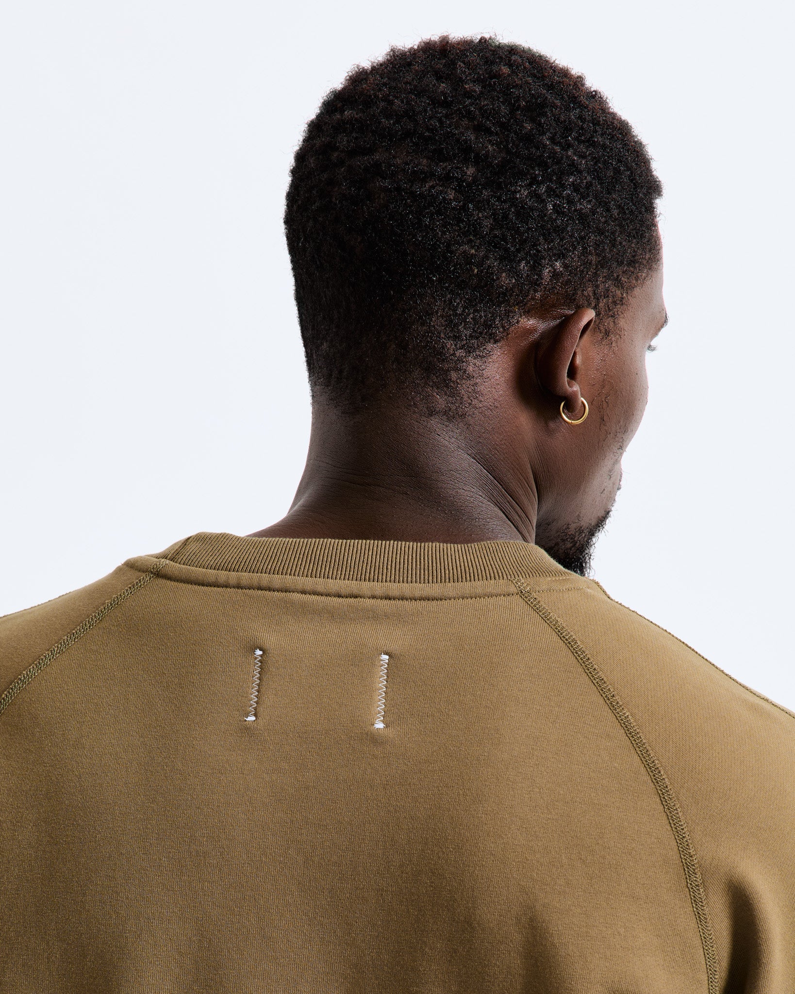 Reigning Champ Midweight Terry Classic Crewneck, clay — available at Norwood