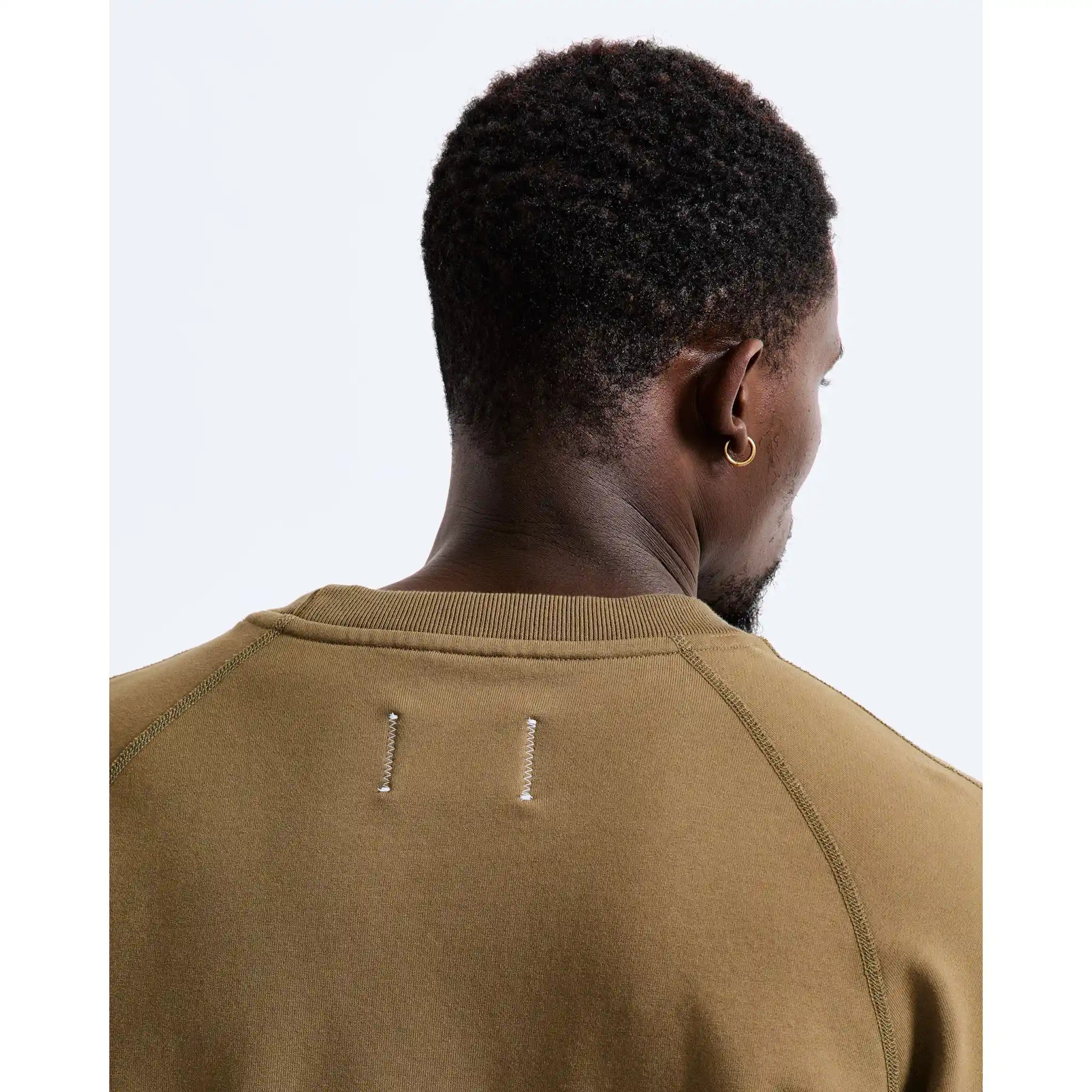 Reigning Champ Midweight Terry Classic Crewneck, clay — available at Norwood