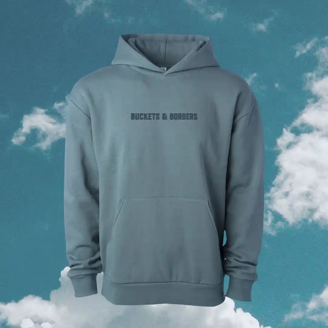 Buckets & Borders Wordmark Heavyweight Hoodie, blue