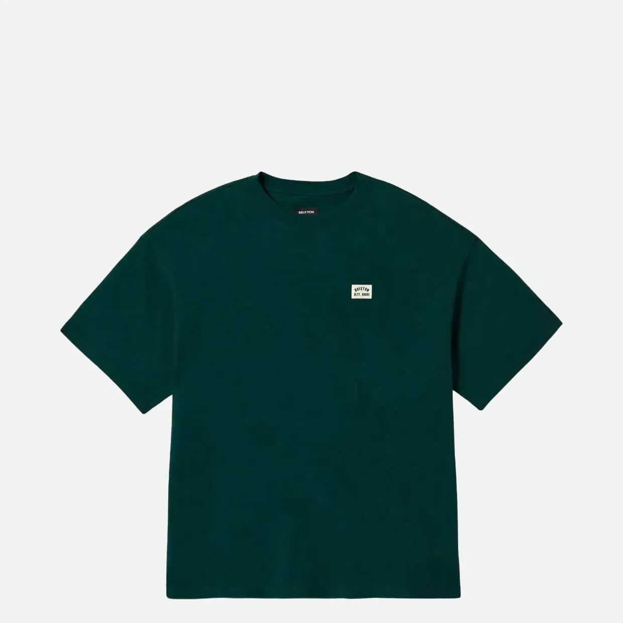 Brixton Woodburn Heavyweight Relaxed T-Shirt, deep emerald classic wash