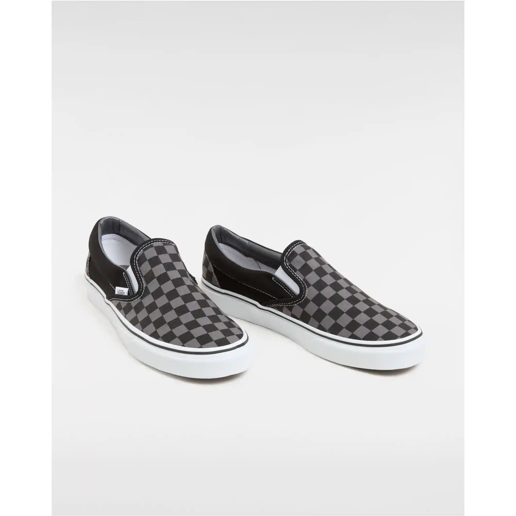 Vans Classic Slip-On, black/pewter checkerboard — available at Norwood