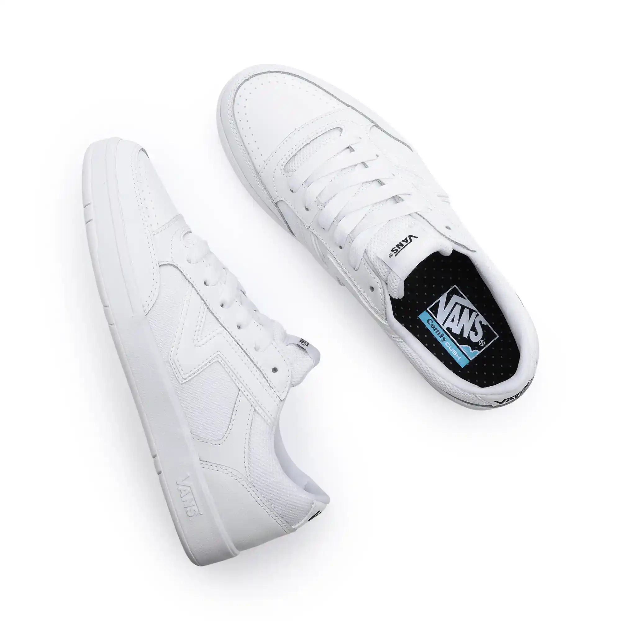 Vans Lowland ComfyCush Shoes, sport true white — available at Norwood