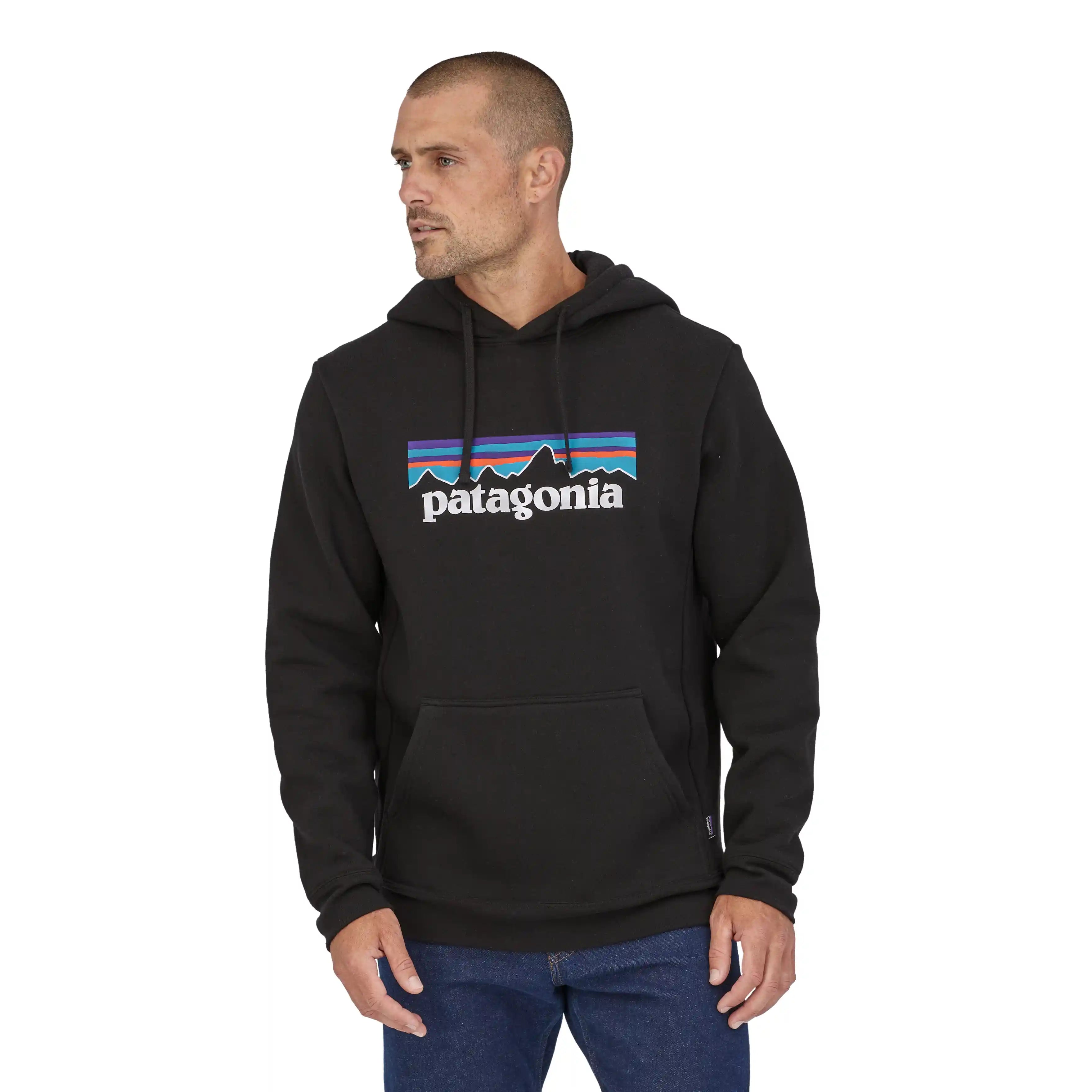 Patagonia P-6 Logo Uprisal Hoody, black — available at Norwood