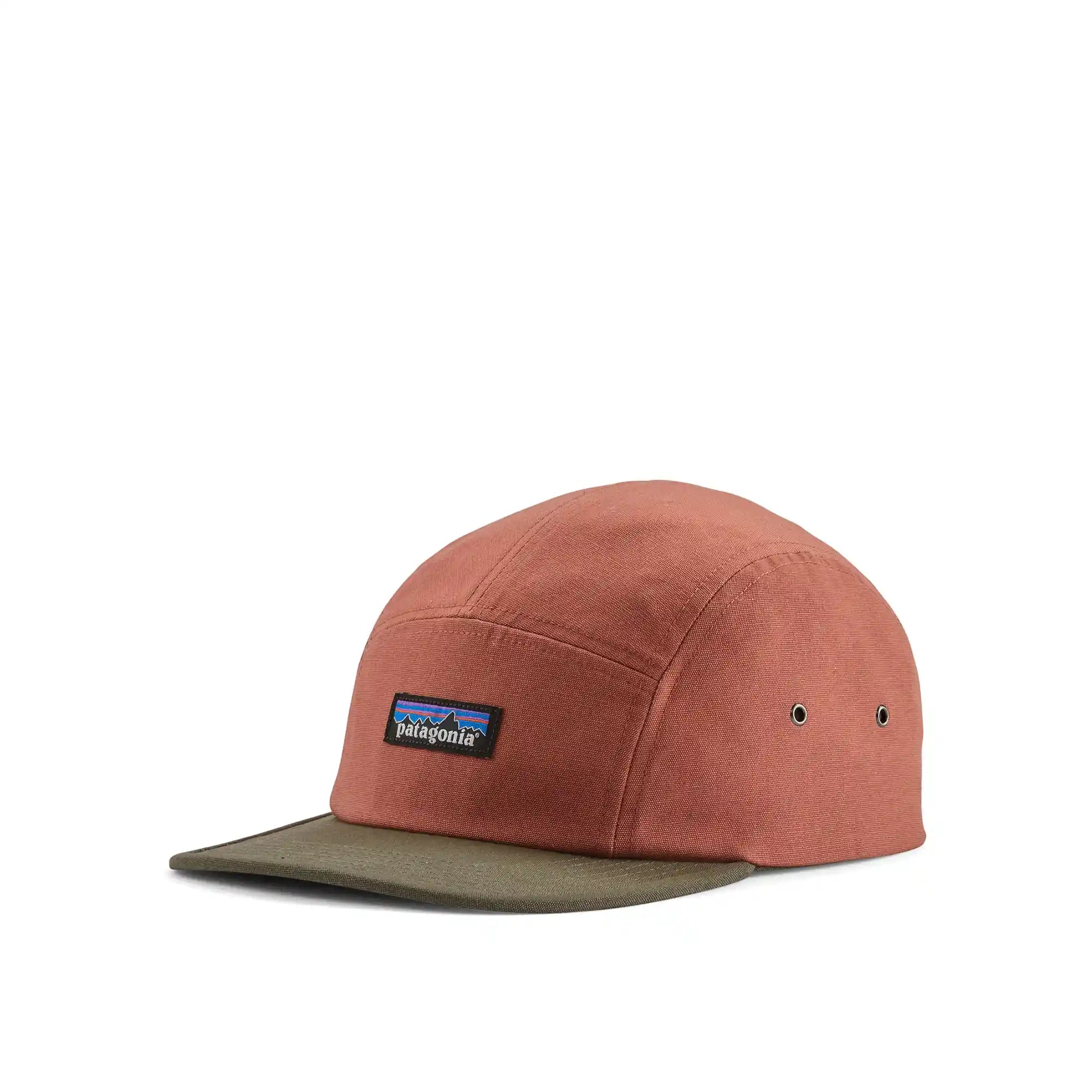 Patagonia P-6 Label Maclure Hat, burl red