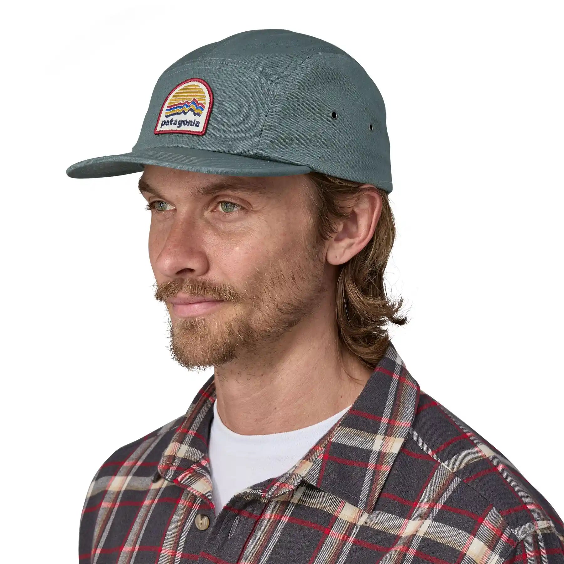 Patagonia Graphic Maclure Hat, ridge rise moonlight: nouveau green — available at Norwood
