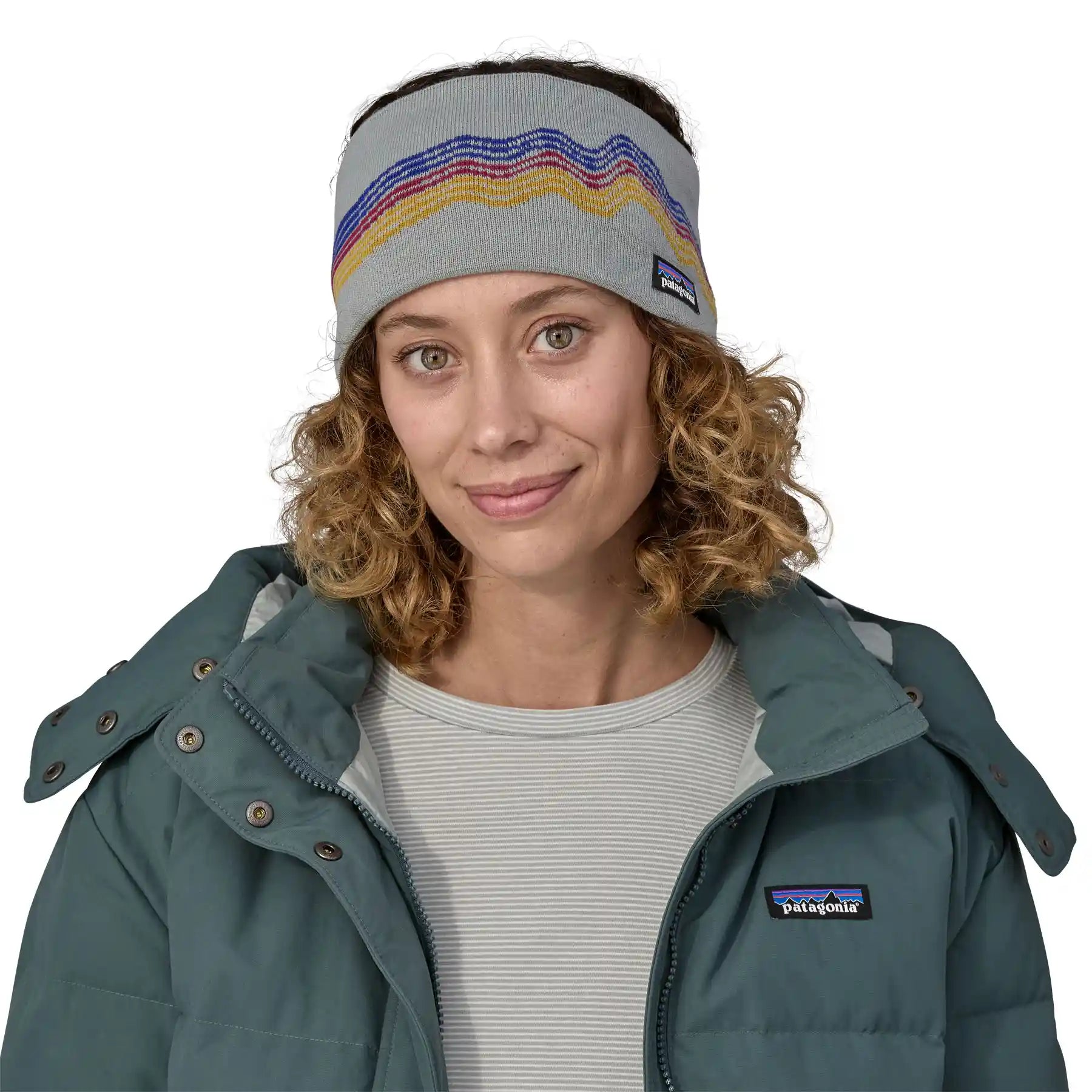 Patagonia Powder Town Headband, ridge rise: sleet green — available at Norwood